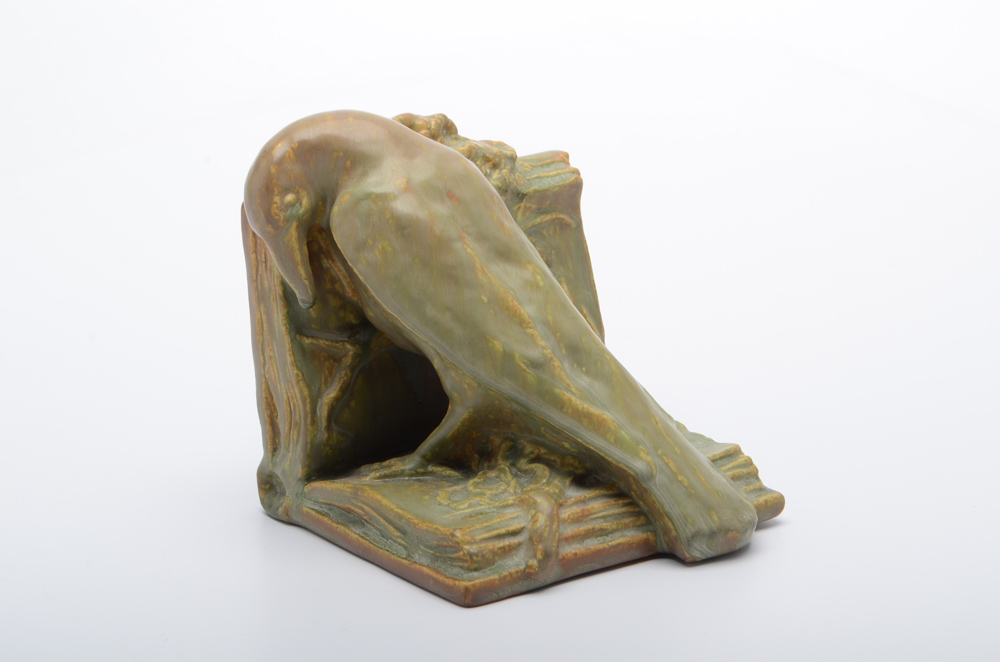 Rookwood Pottery Raven Bookends