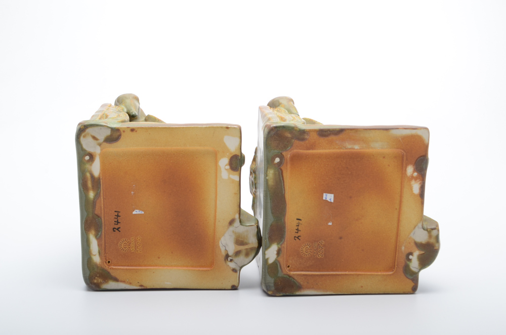 Rookwood Pottery Raven Bookends