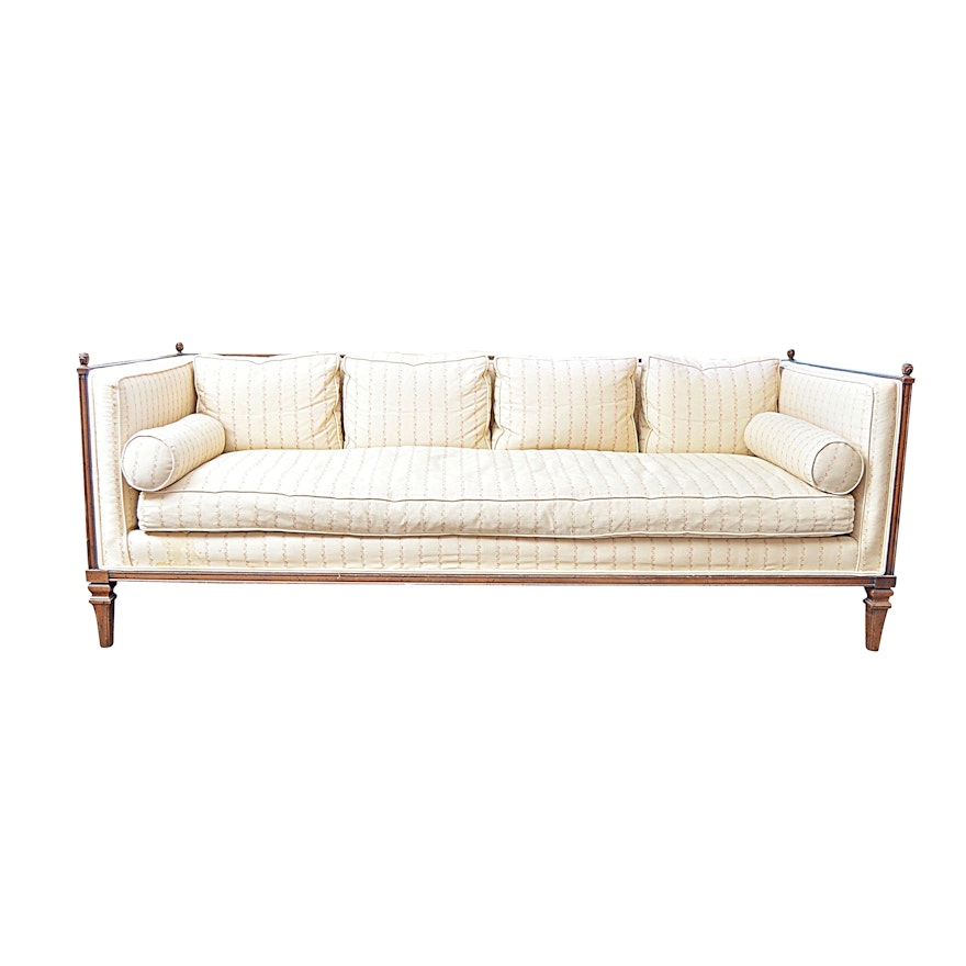 Neoclassic Style Down and Feather-Filled Sofa