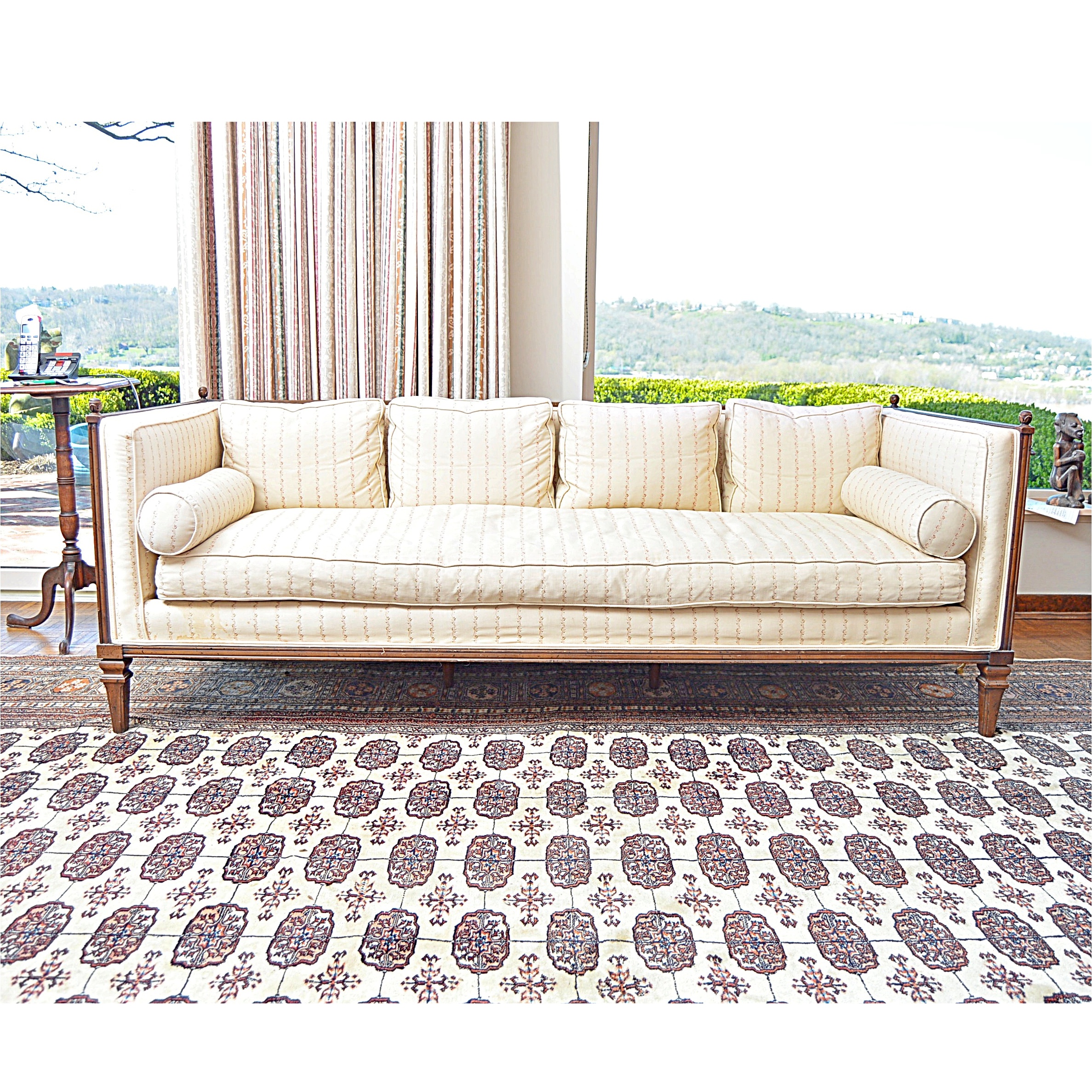 Neoclassic Style Down and Feather-Filled Sofa