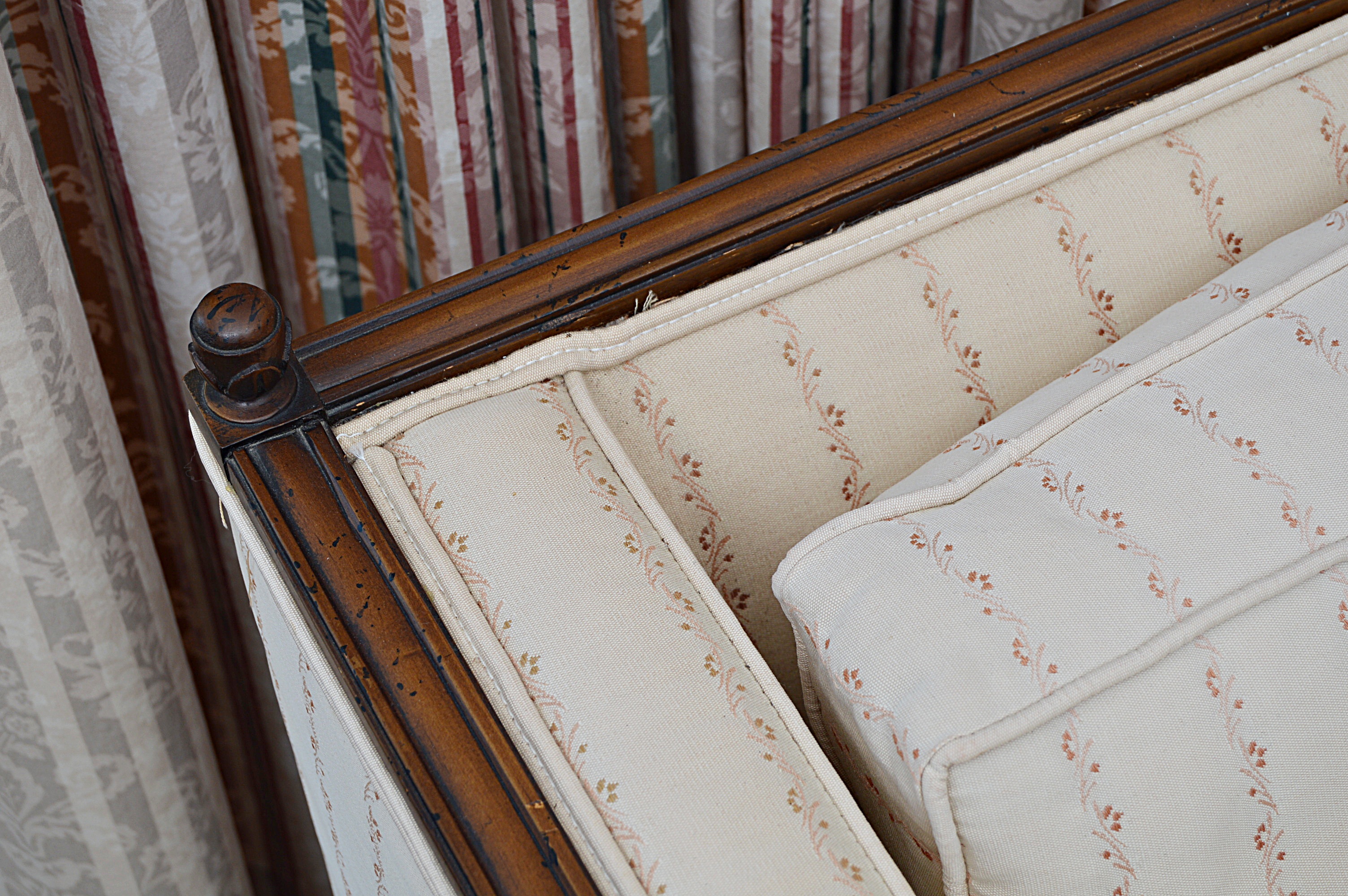 Neoclassic Style Down and Feather-Filled Sofa