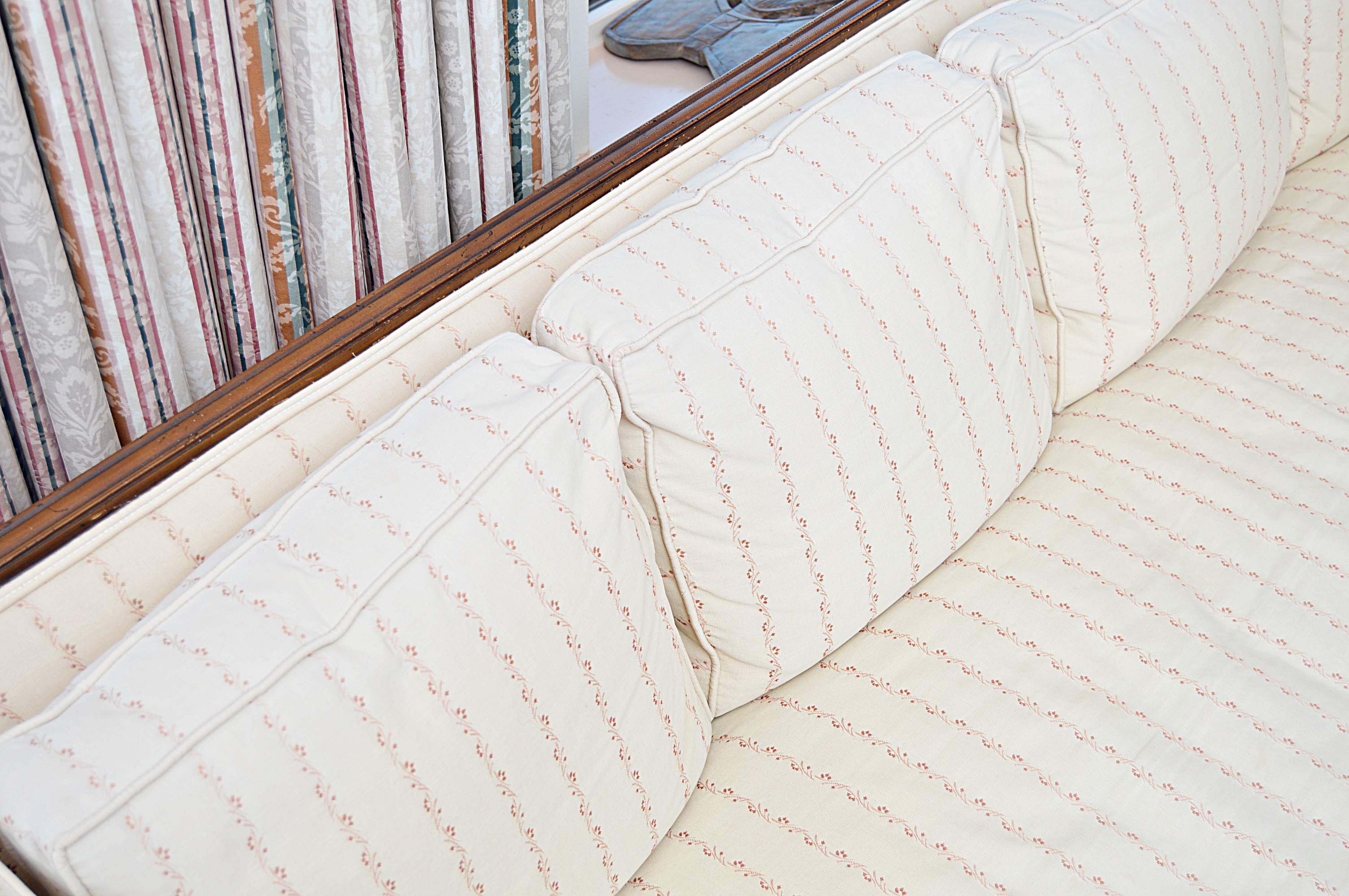 Neoclassic Style Down and Feather-Filled Sofa