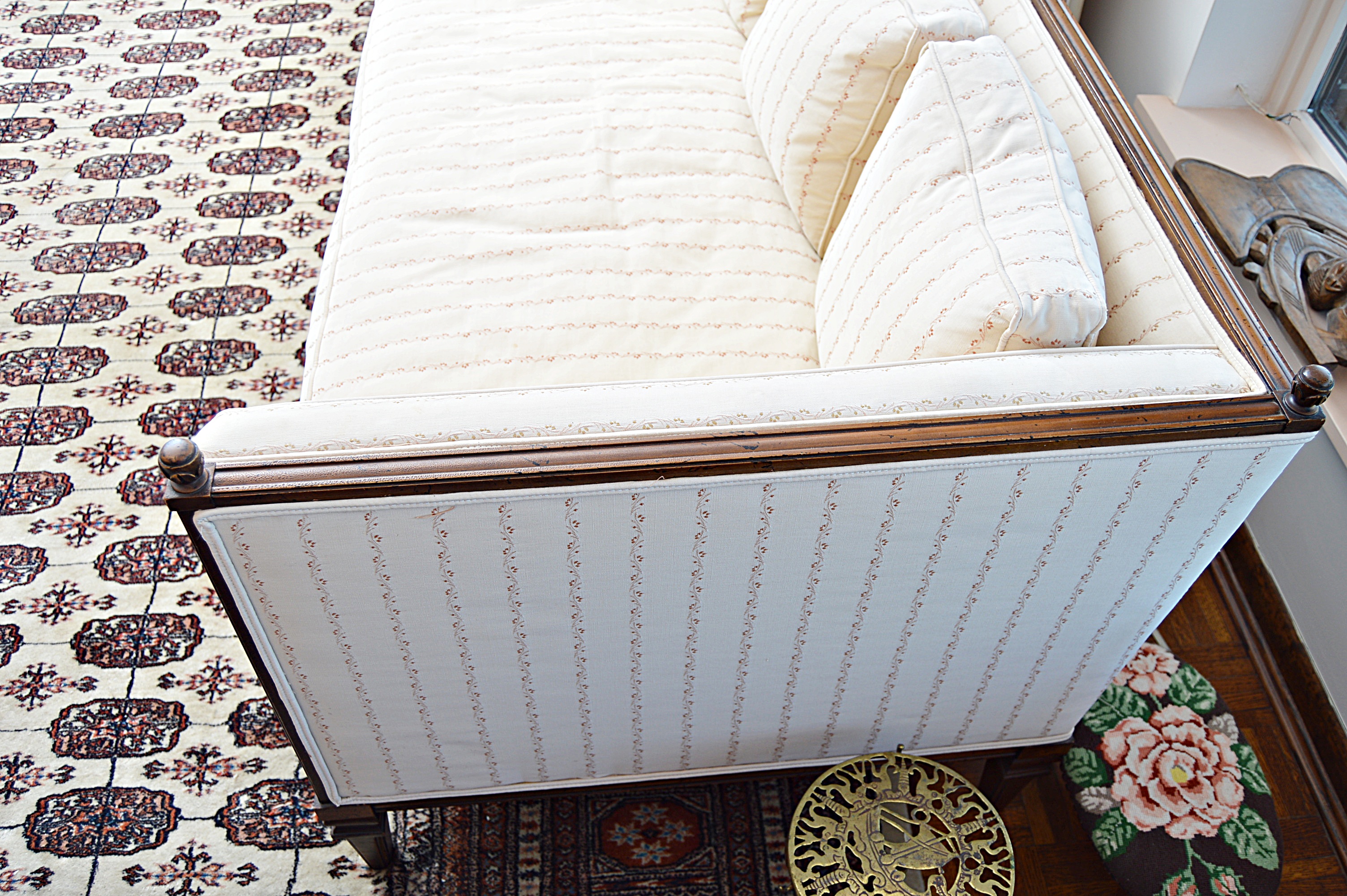 Neoclassic Style Down and Feather-Filled Sofa