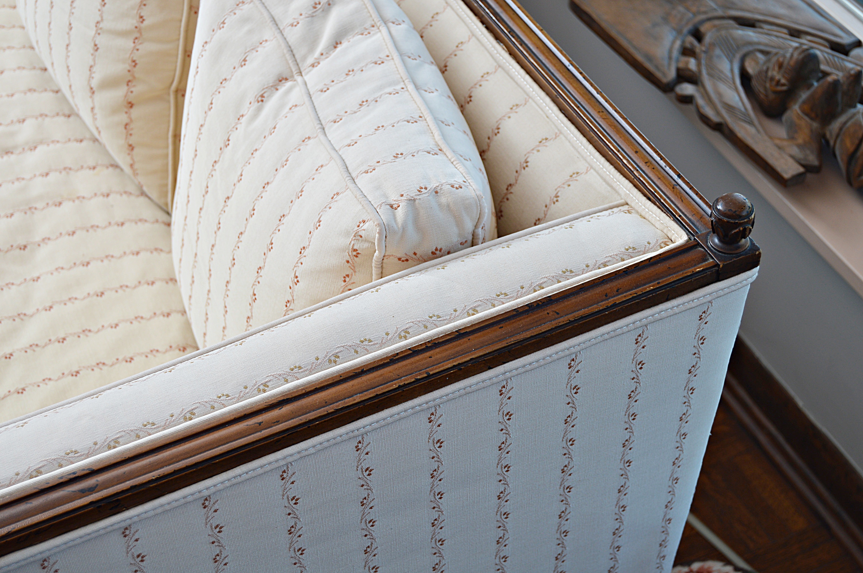 Neoclassic Style Down and Feather-Filled Sofa