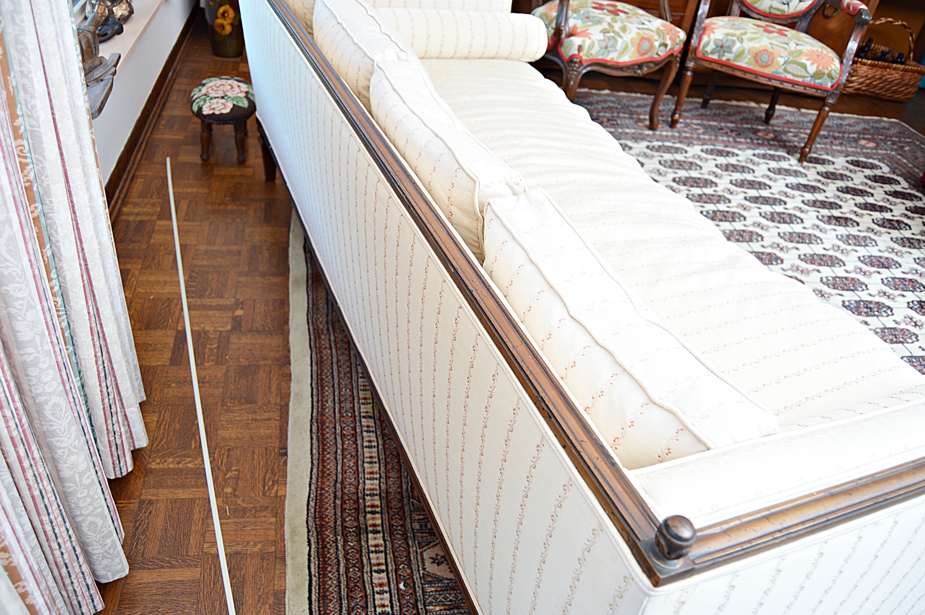 Neoclassic Style Down and Feather-Filled Sofa