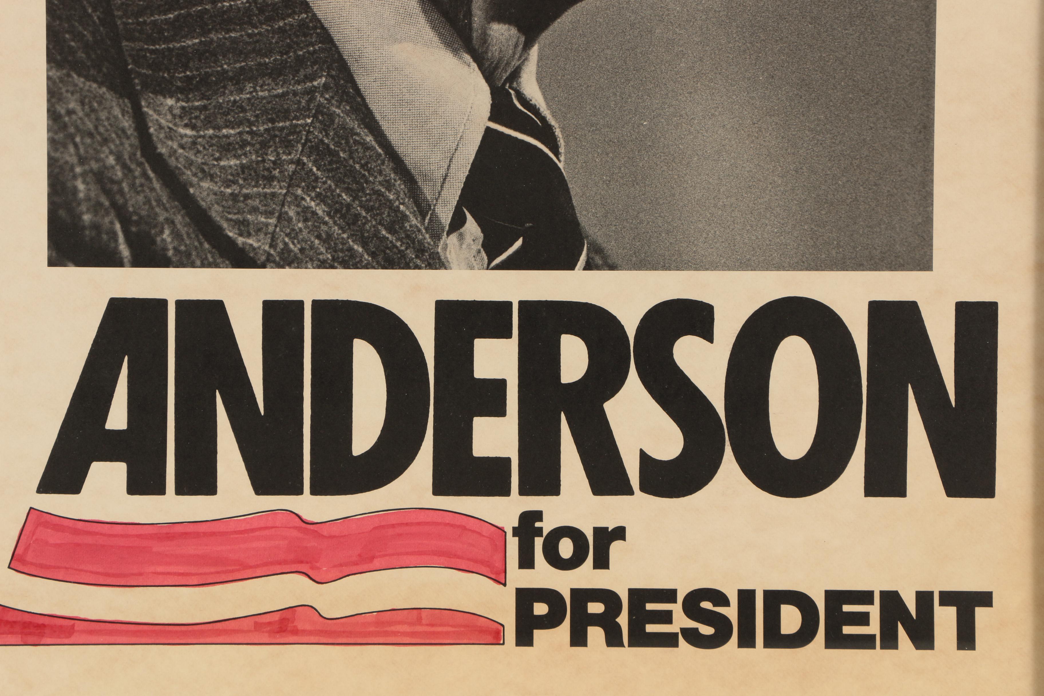 John B. Anderson Autographed Presidential Campaign Poster