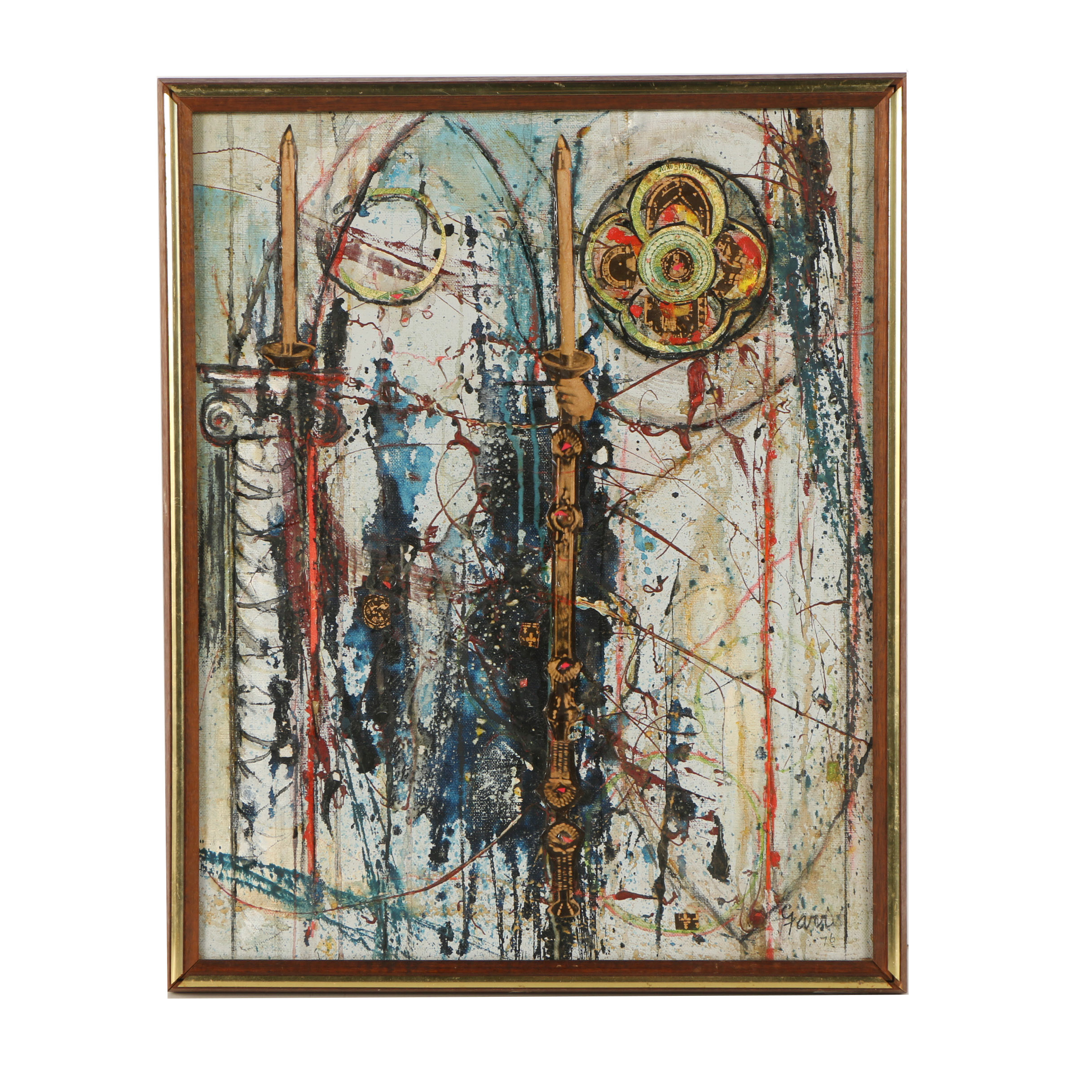 Charles Griffin Farr Mixed Media Painting "Cathedral in Venice"