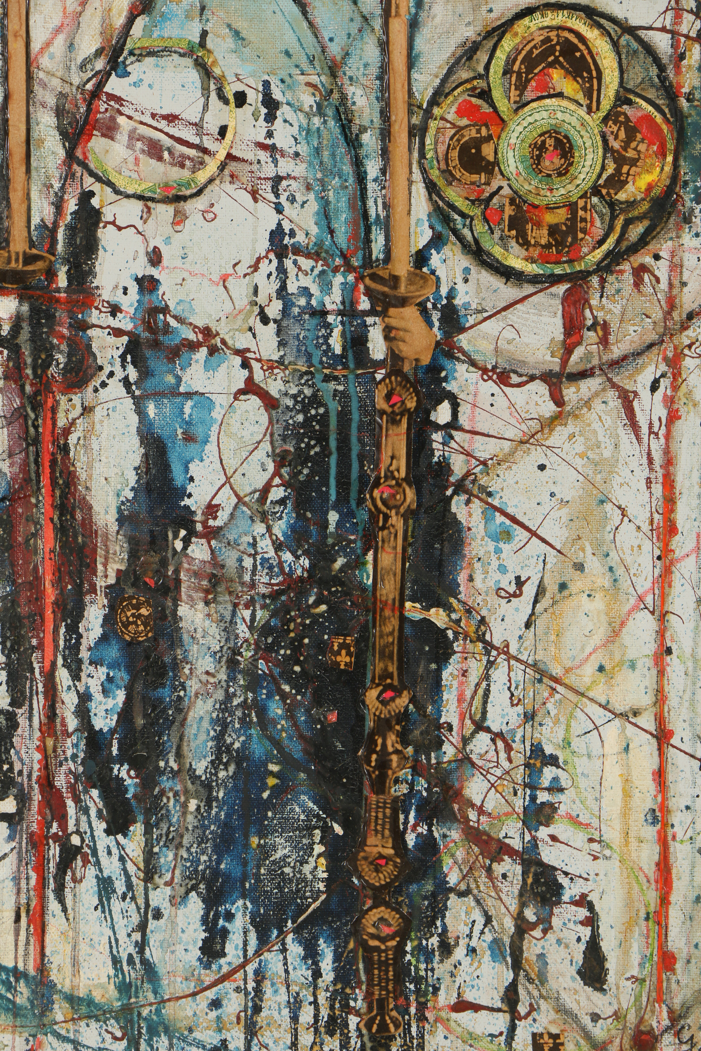 Charles Griffin Farr Mixed Media Painting "Cathedral in Venice"