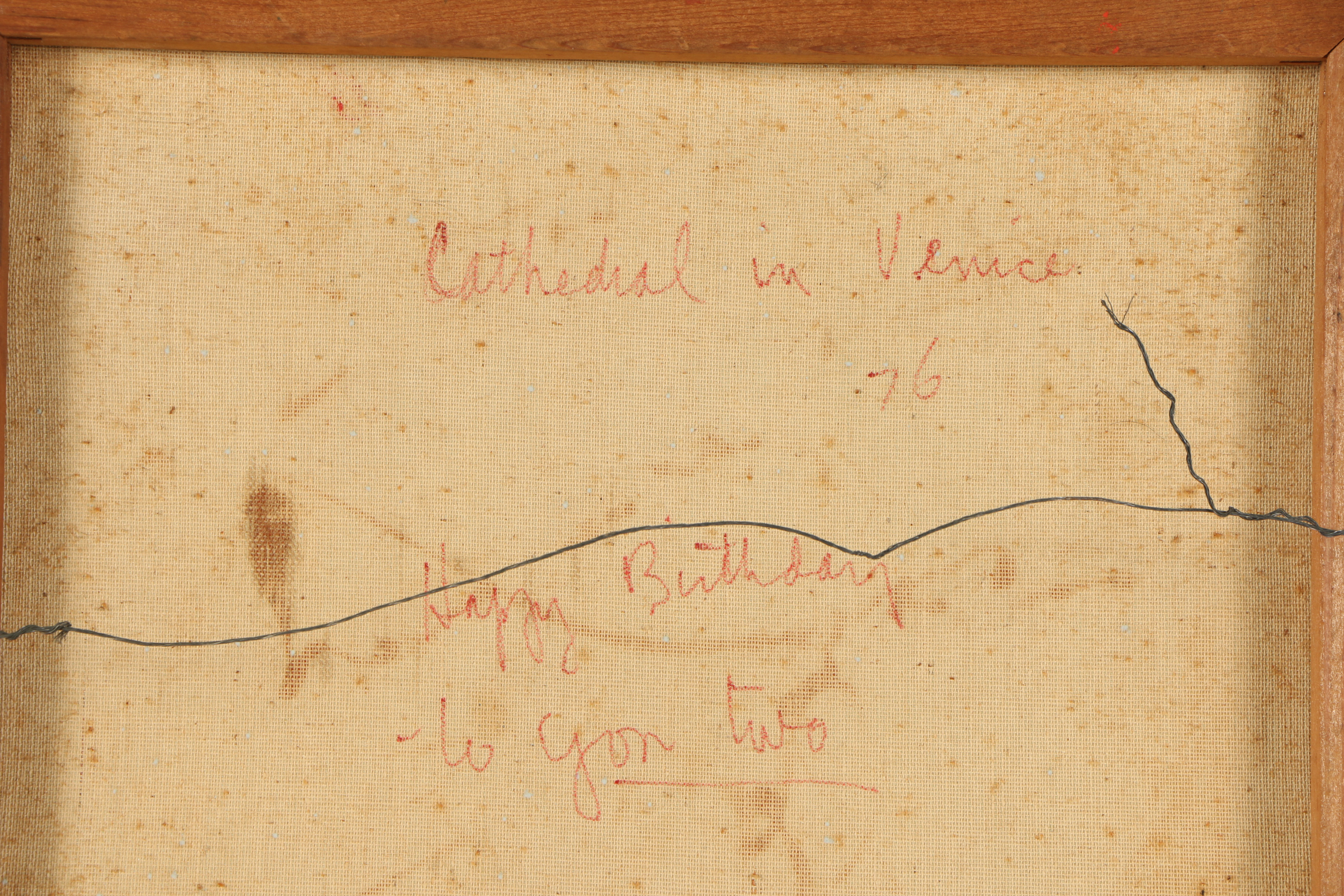 Charles Griffin Farr Mixed Media Painting "Cathedral in Venice"