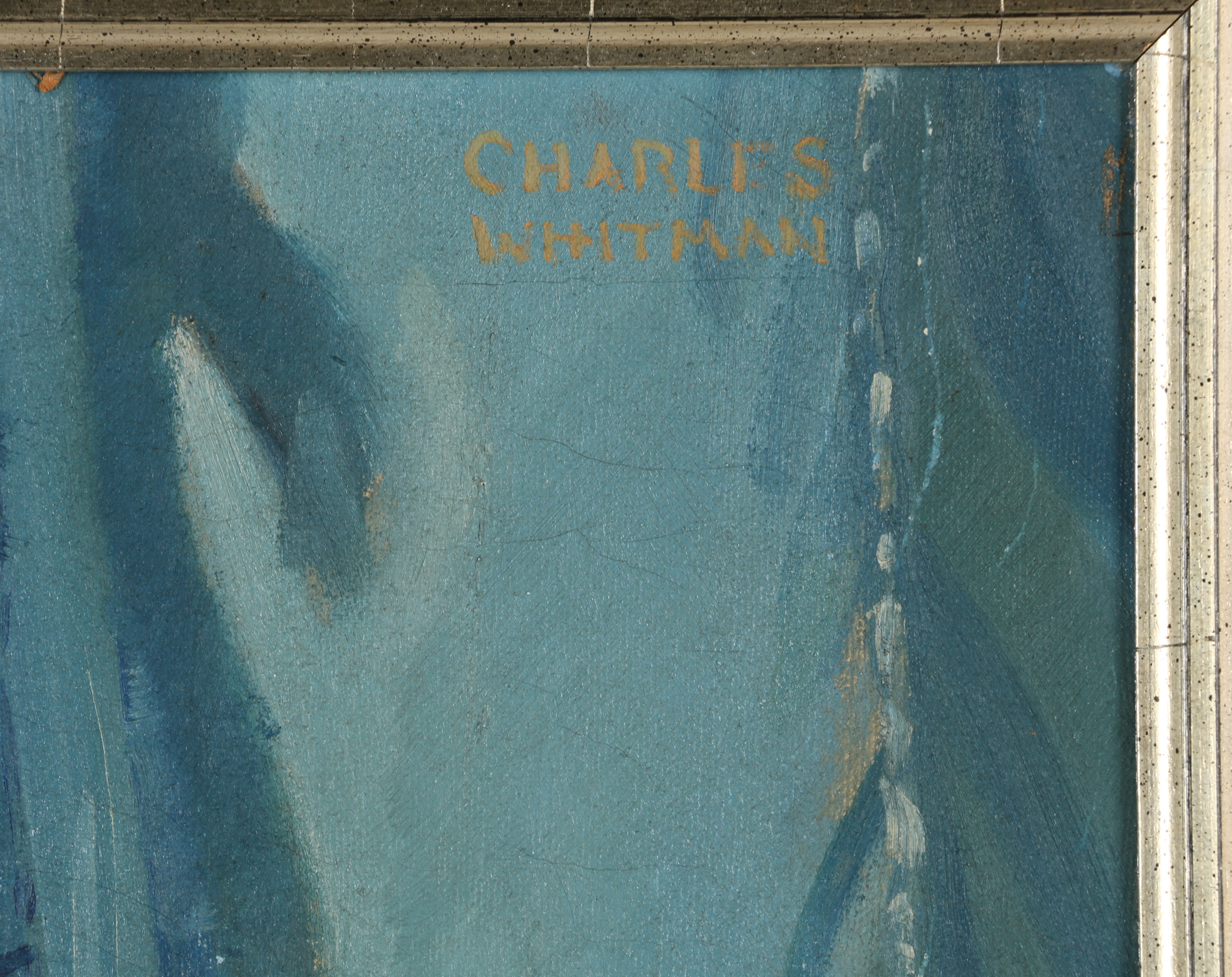 Charles Whitman Oil Painting "Portrait in Blue"