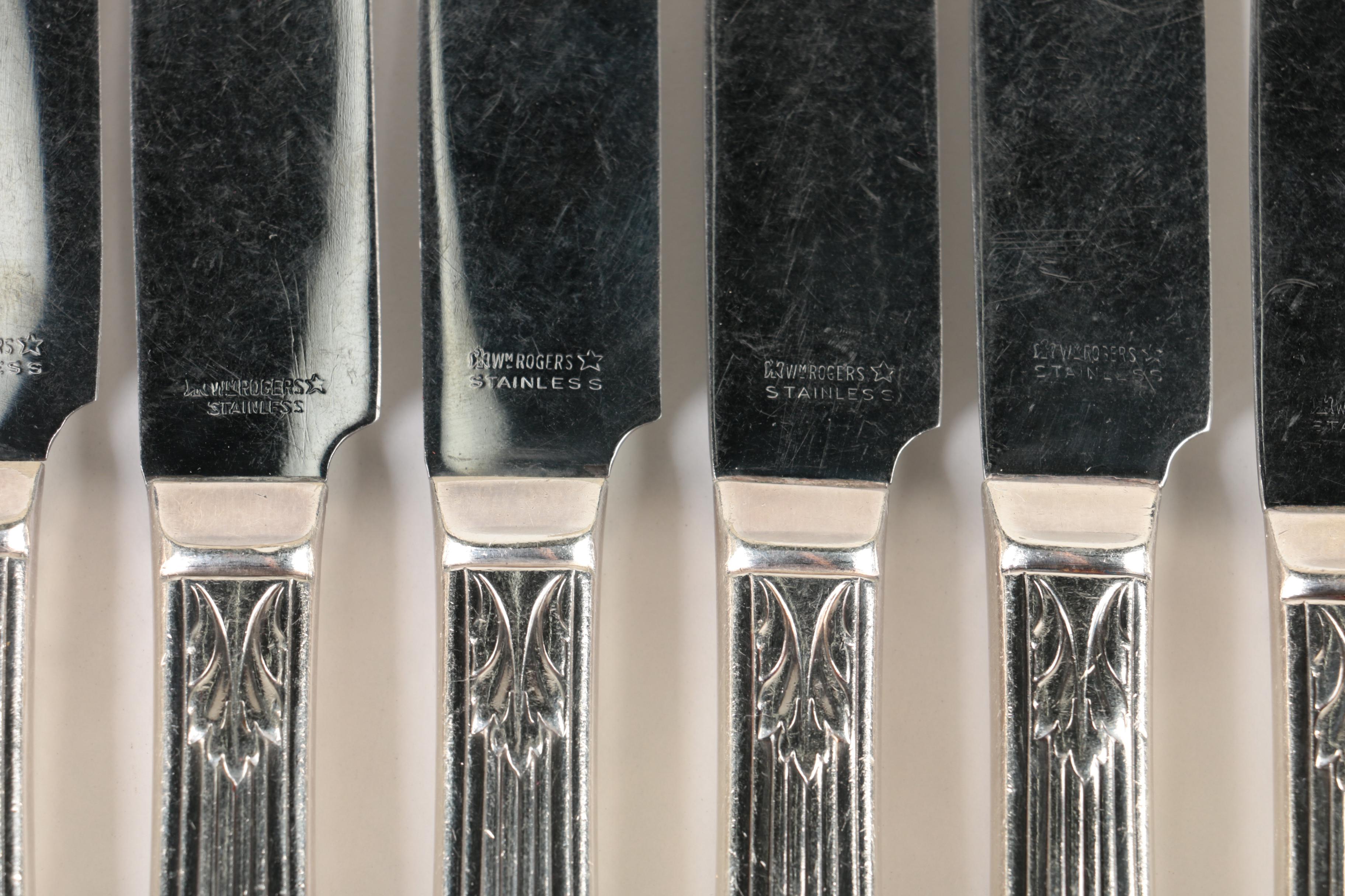 Wm. Rogers "Treasure" Silver Plate Flatware Set with Chest