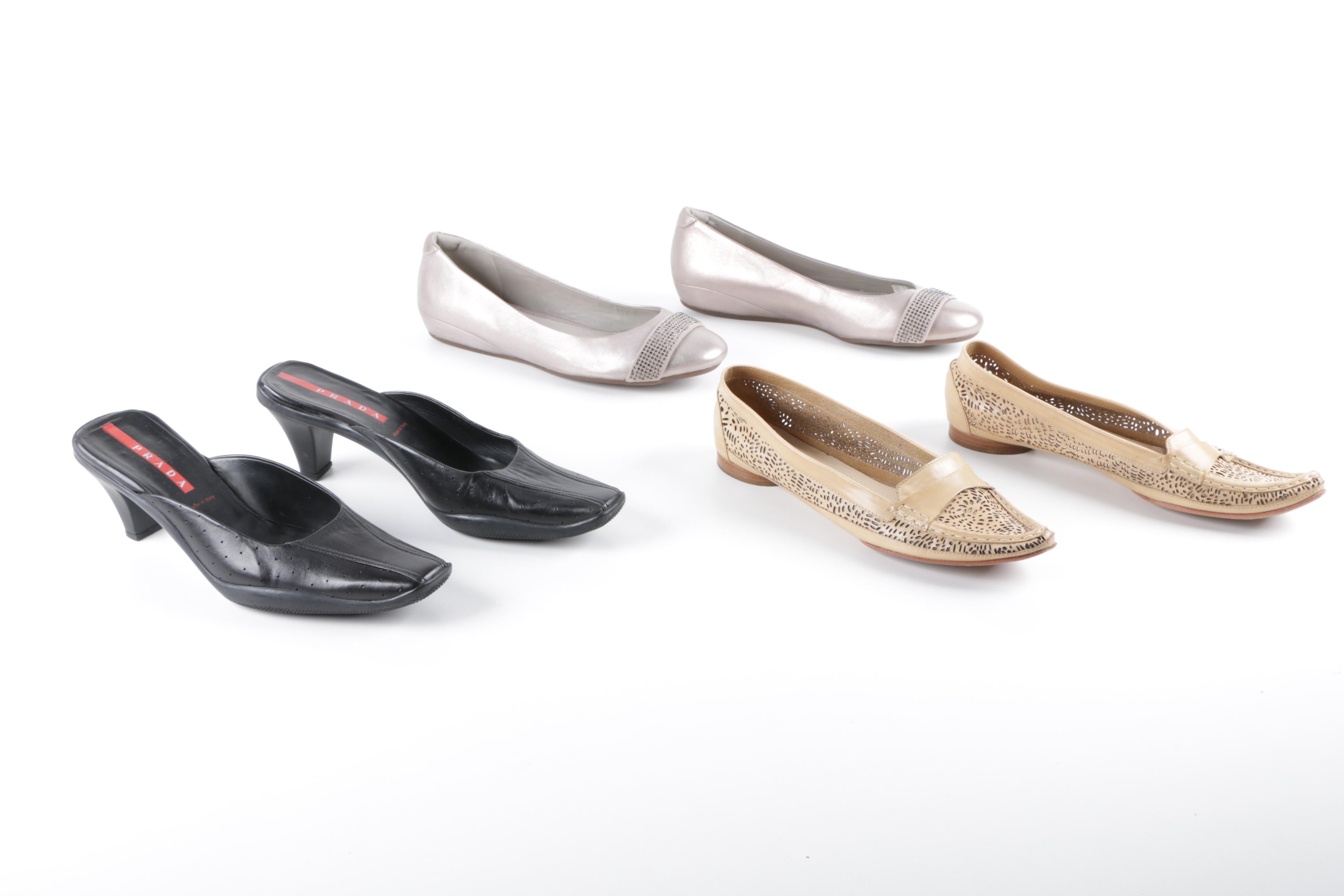Women's Prada, Ecco and Via Spiga Shoes