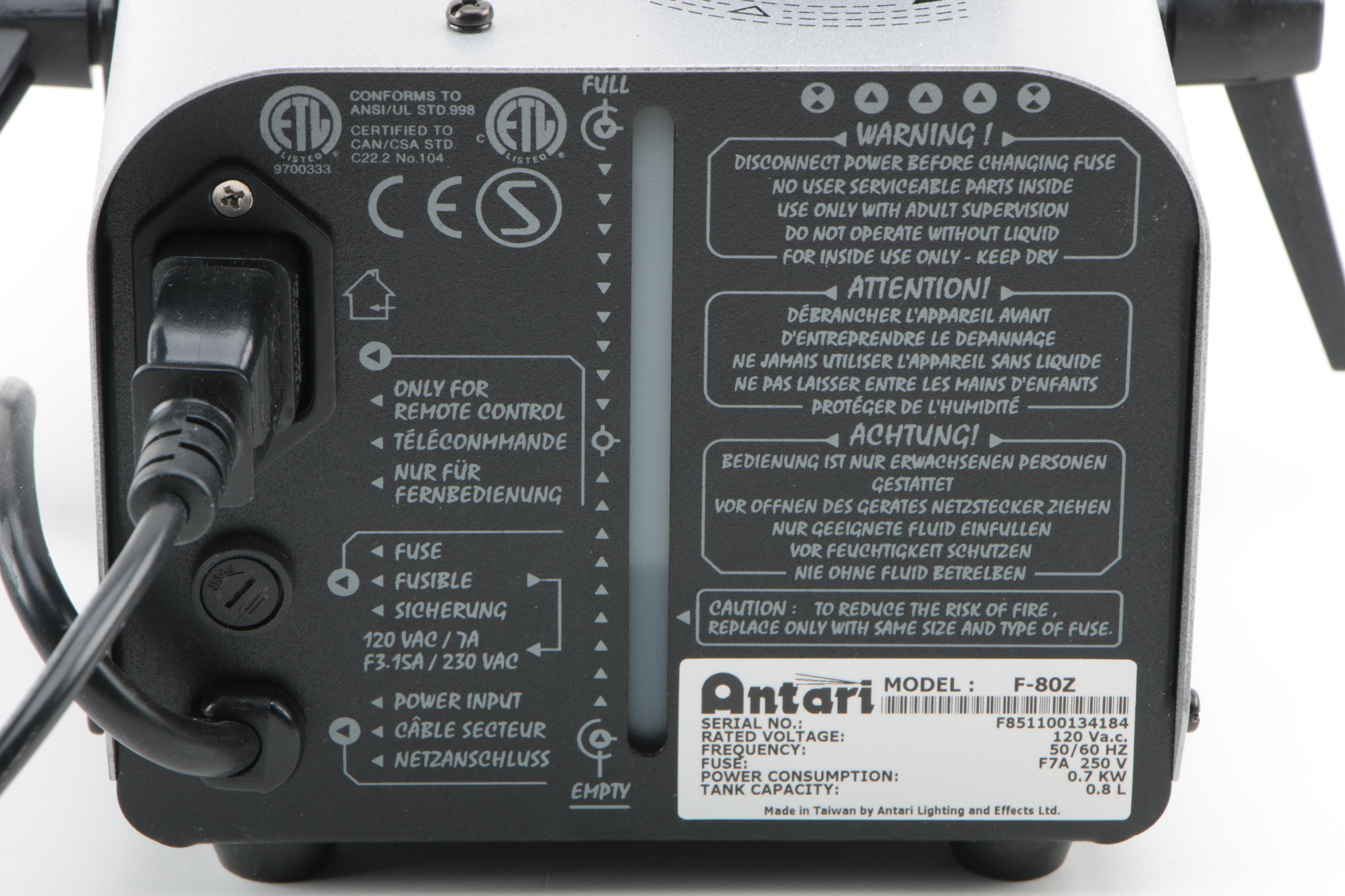 Antari Alpha 80Z Fog Machine