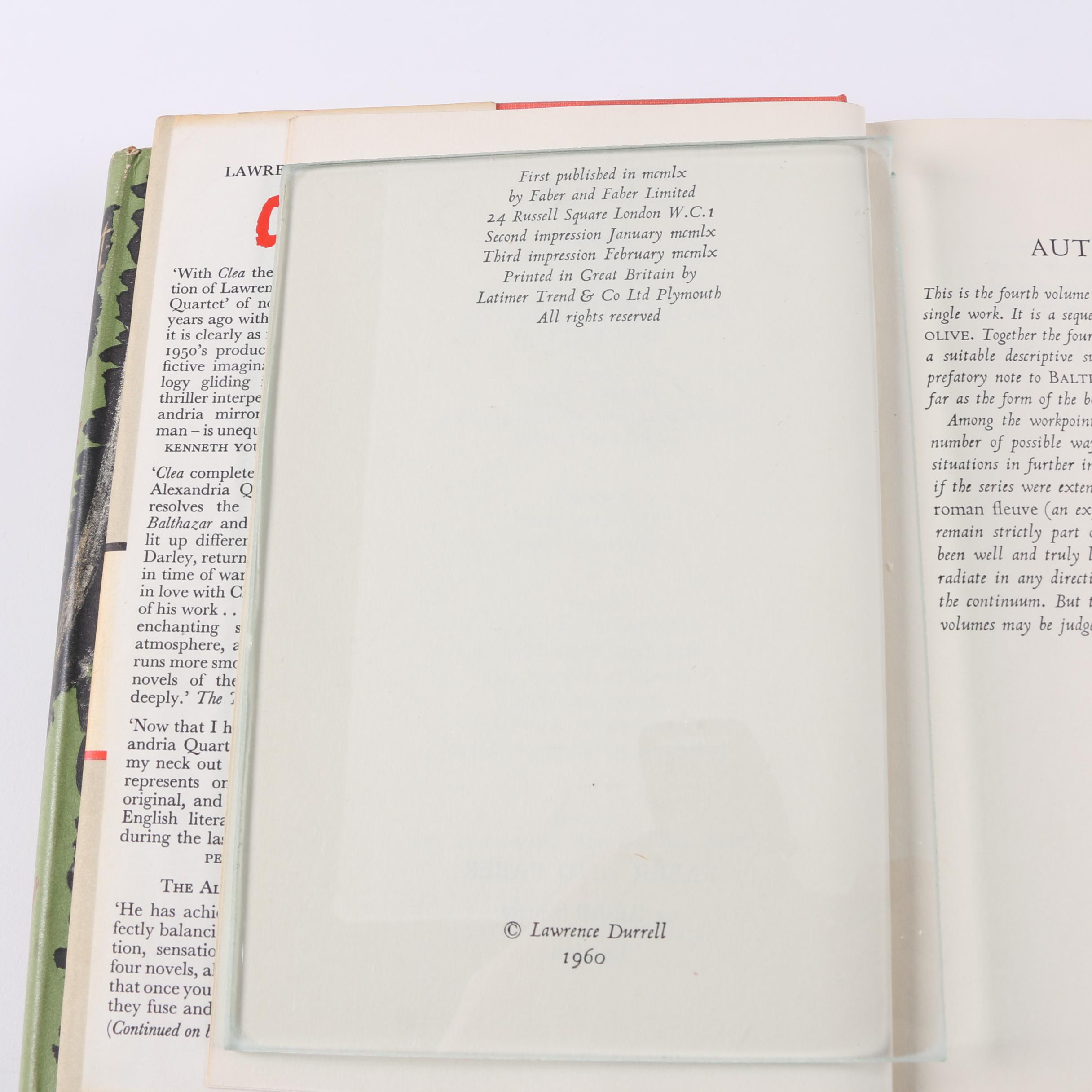 "The Alexandria Quartet" Novels by Lawrence Durrell