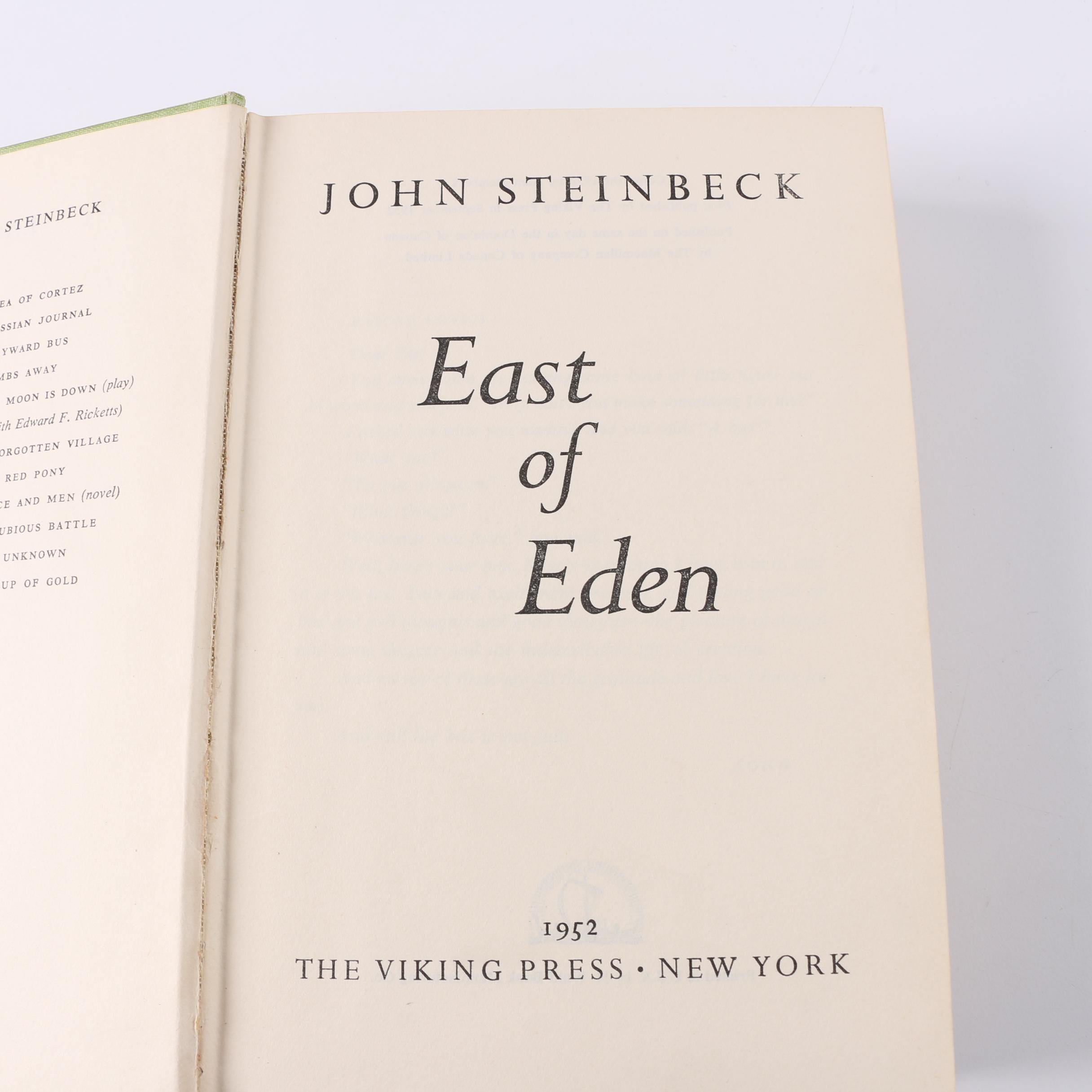 1952 First Trade Edition "East of Eden" by John Steinbeck