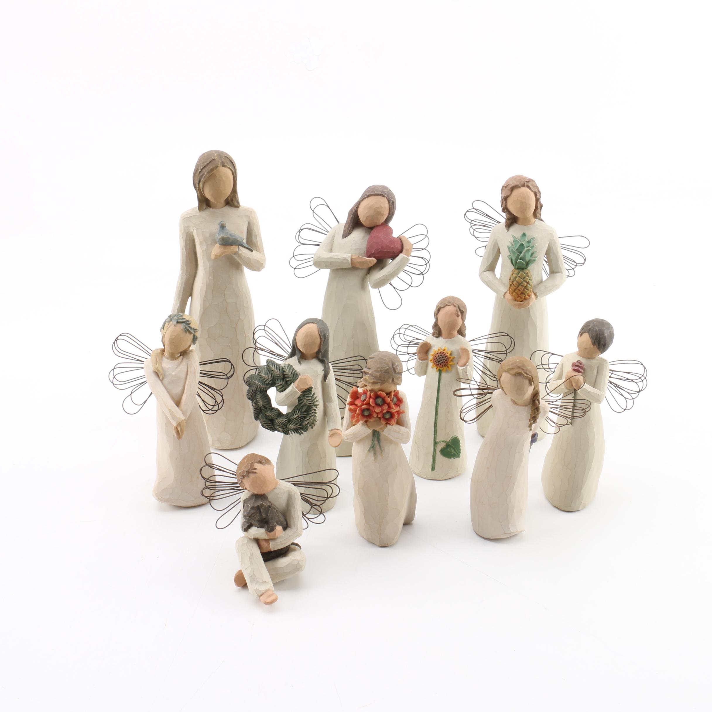 Willow Tree "Angel of Summer" Wooden Angel Figurines