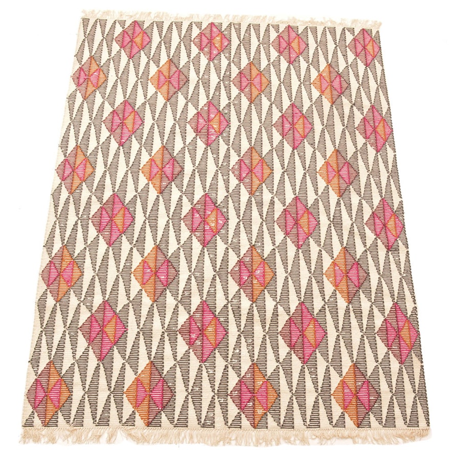 Hand-Woven Wool and Cotton Area Rug from Design Within Reach