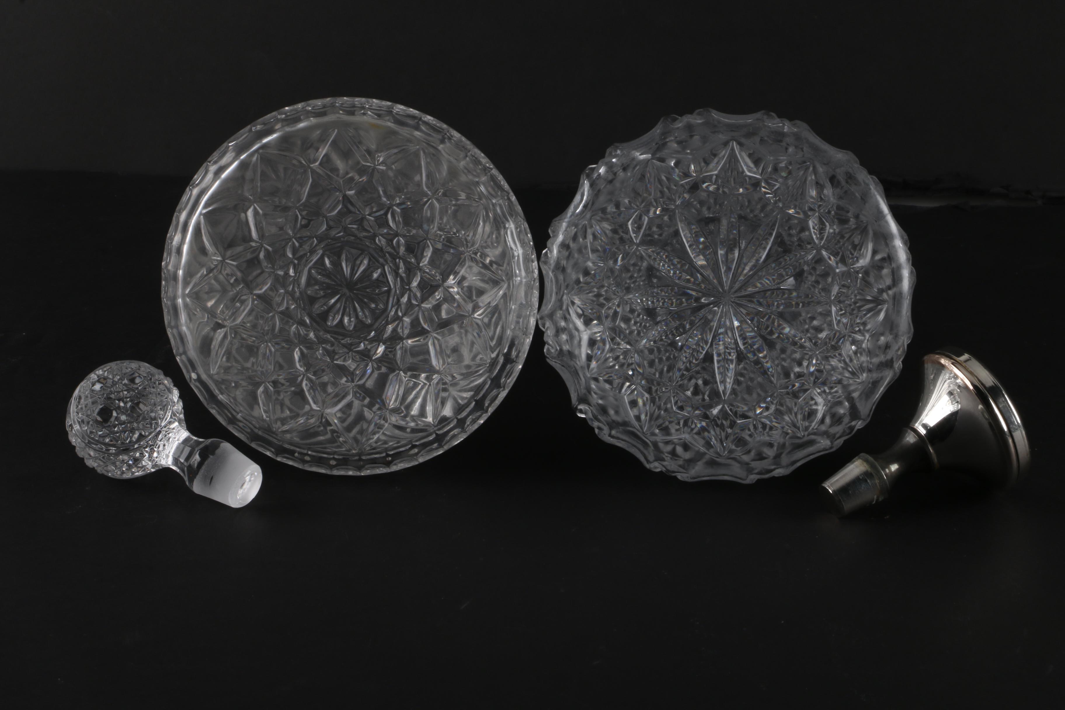 Wedgwood Drambuie Crystal Decanter with Atlantis and Ship's Decanters