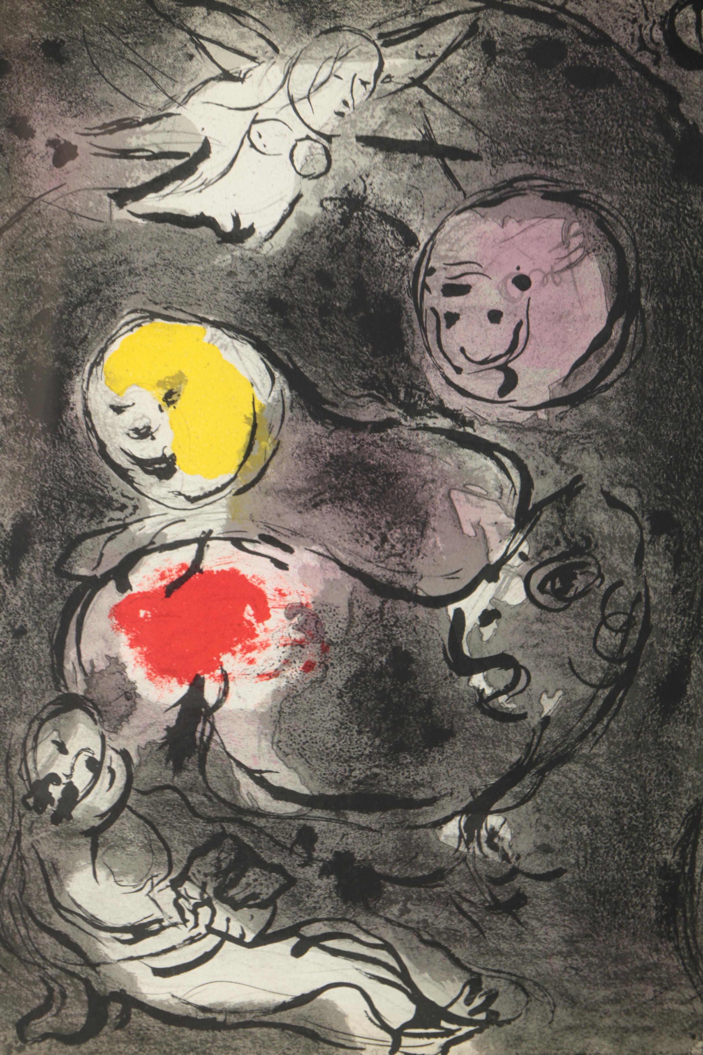 Marc Chagall Color Lithograph "The Prophet Daniel in Lion's Den"