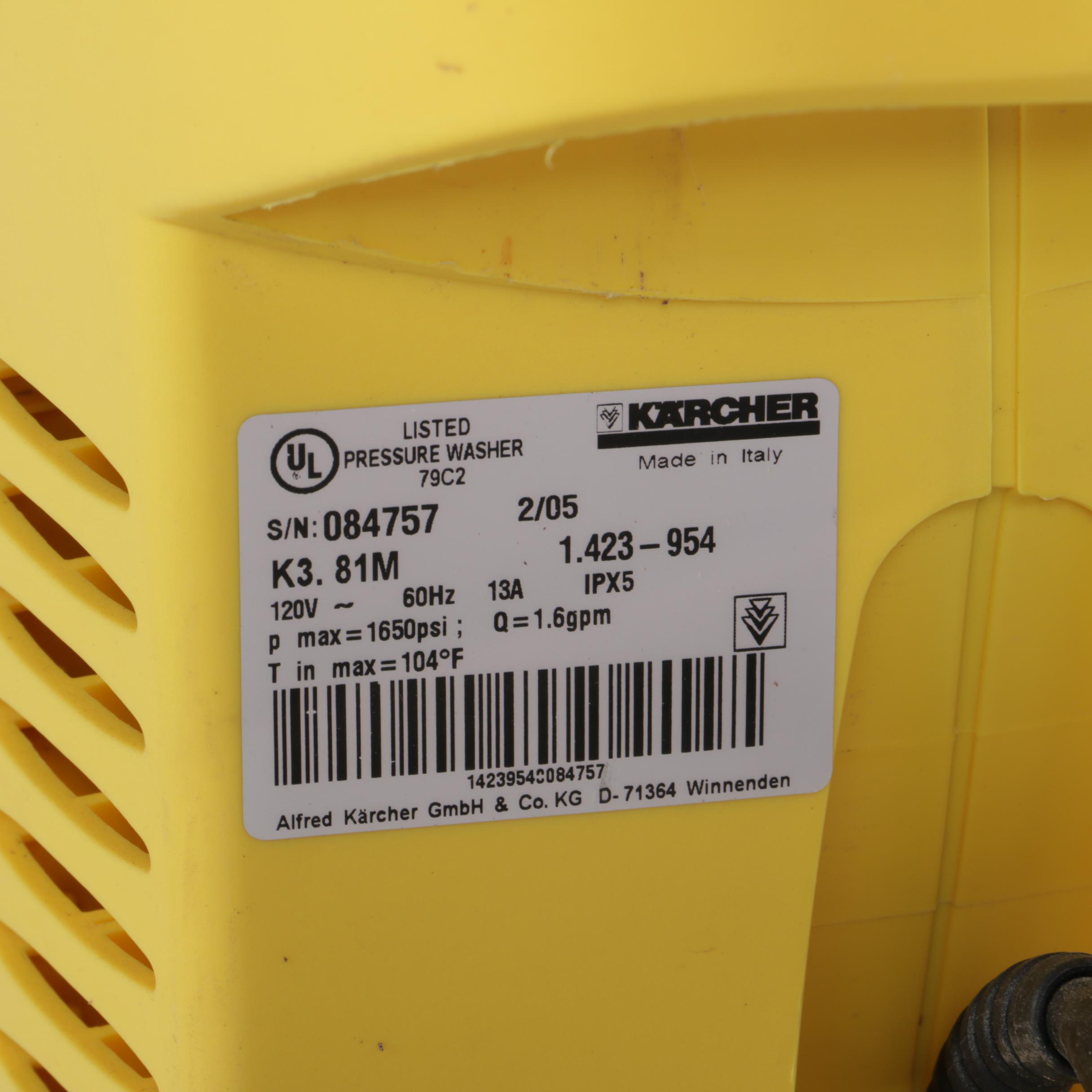 Kärcher 1650 PSI Electric Pressure Washer