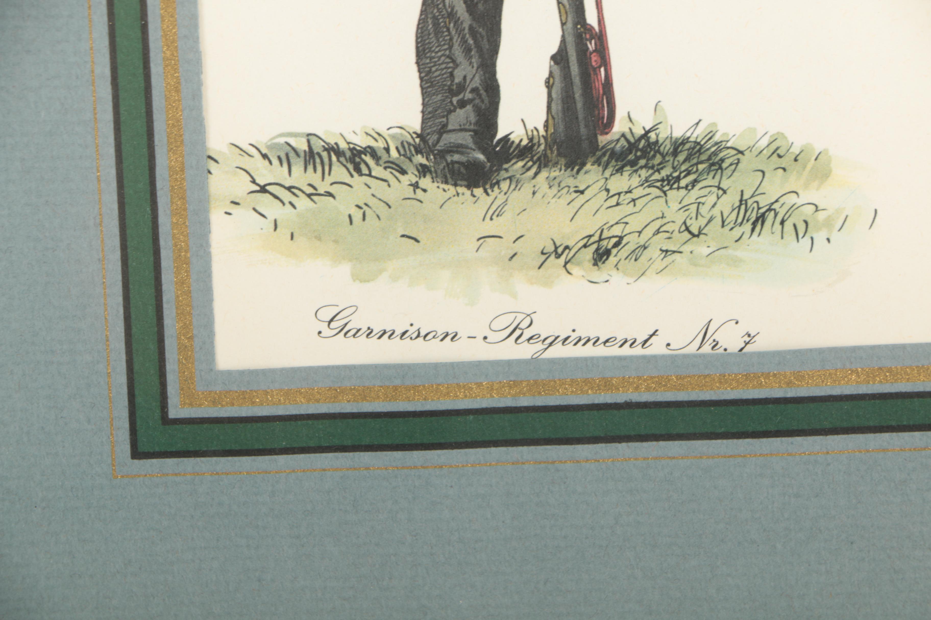 Offset Lithograph Prints Depicting Prussian Military Uniforms