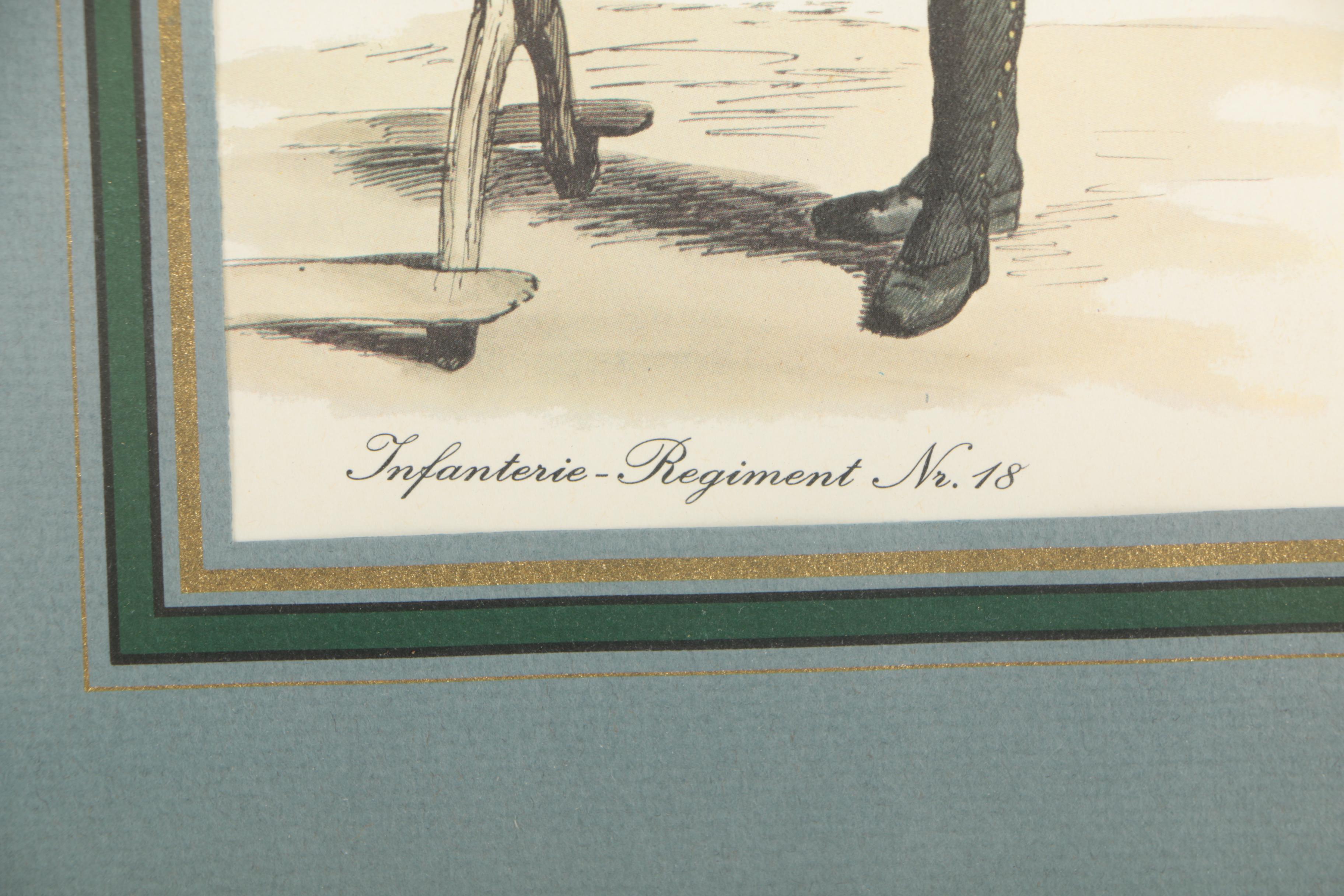 Offset Lithograph Prints Depicting Prussian Military Uniforms