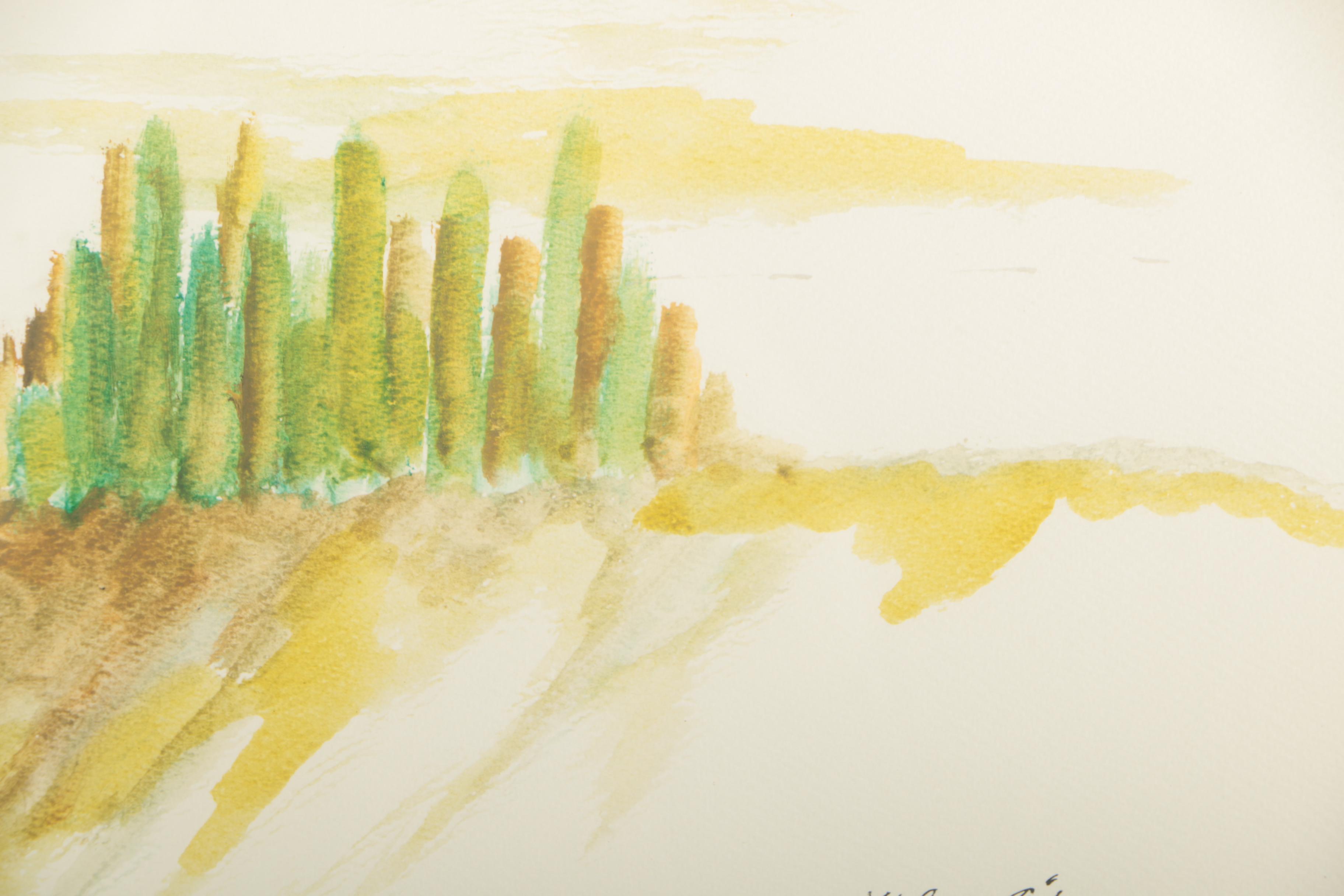 Risolia Watercolor Painting "The City"