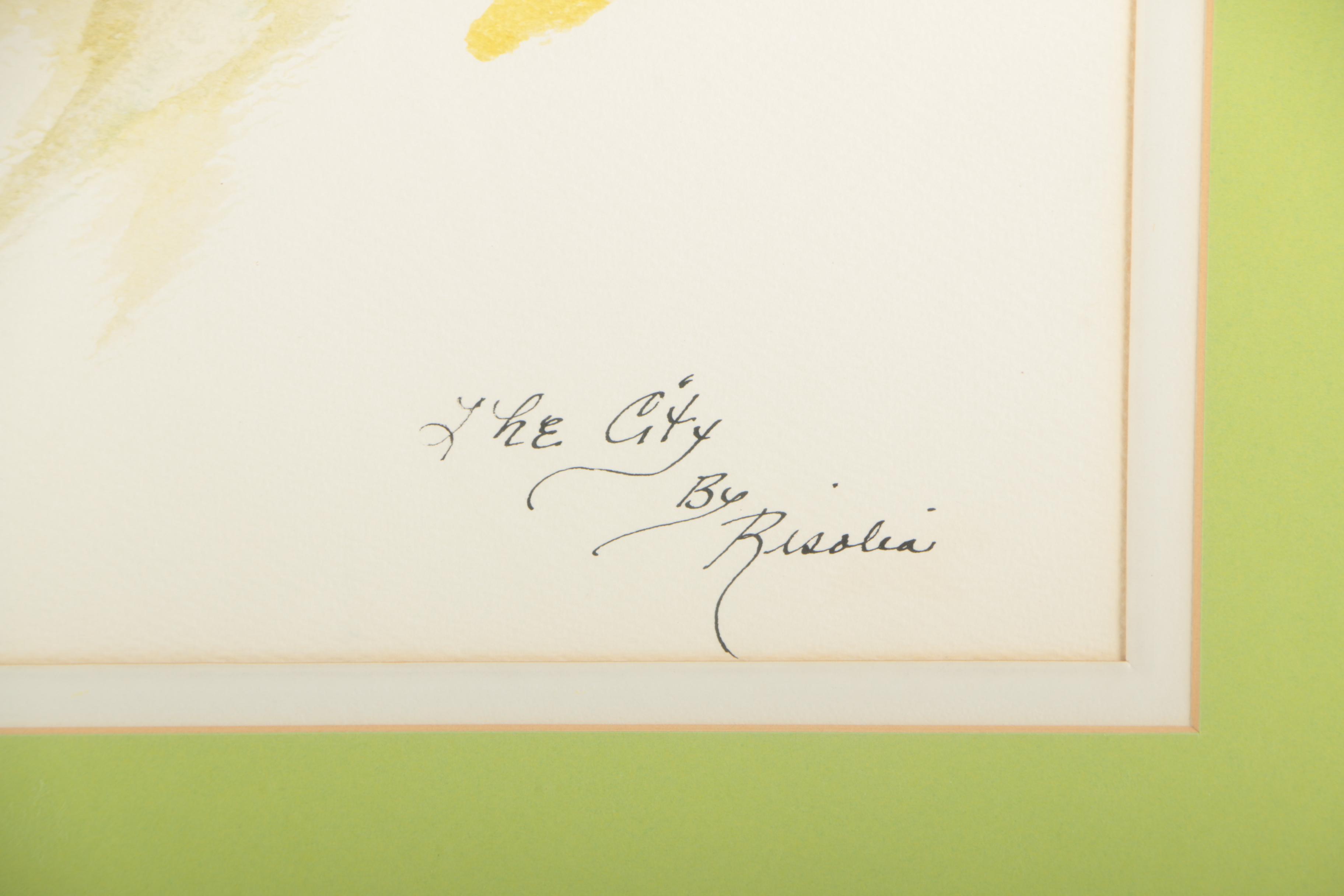 Risolia Watercolor Painting "The City"