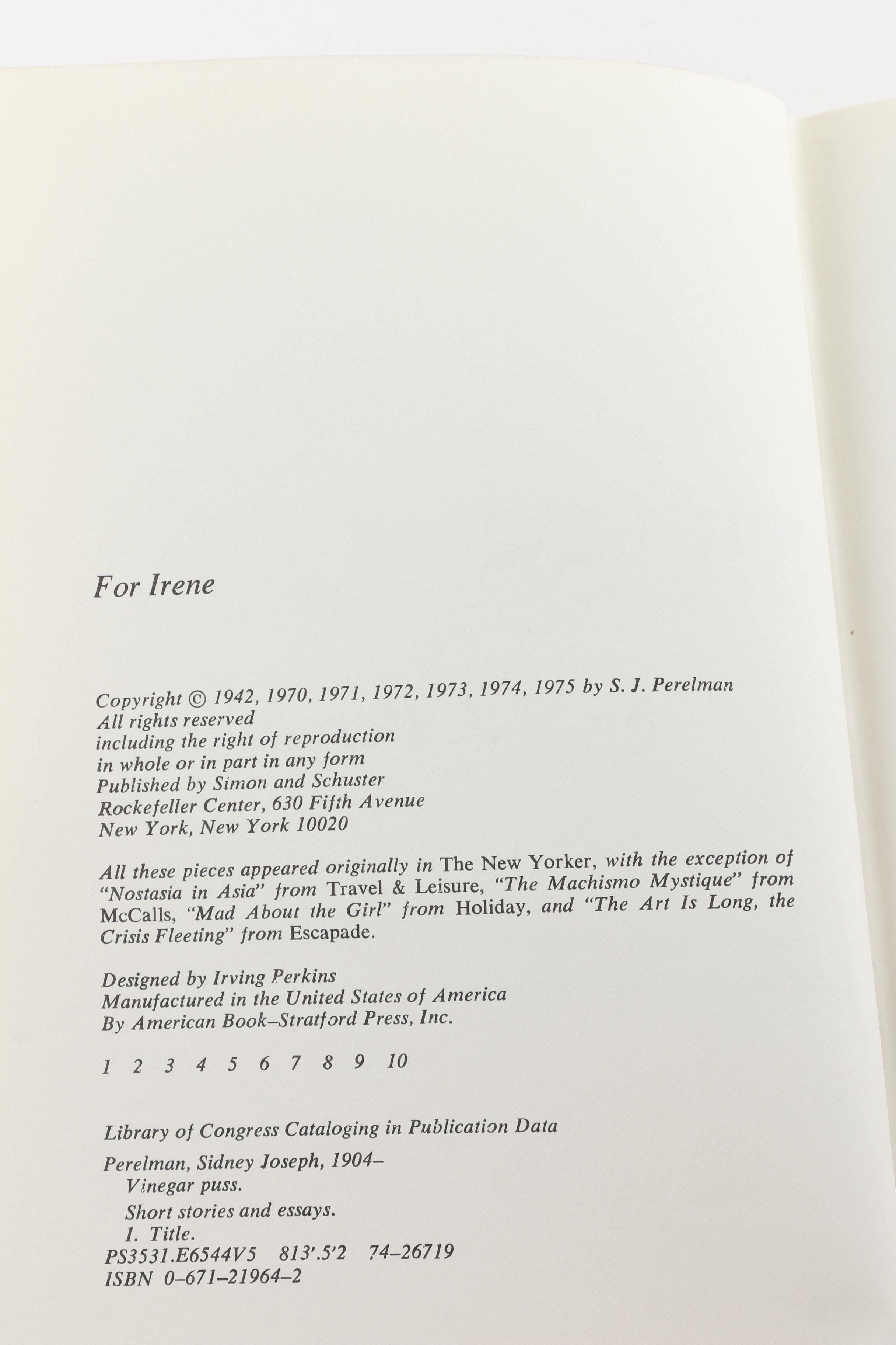 S. J. Perelman Books