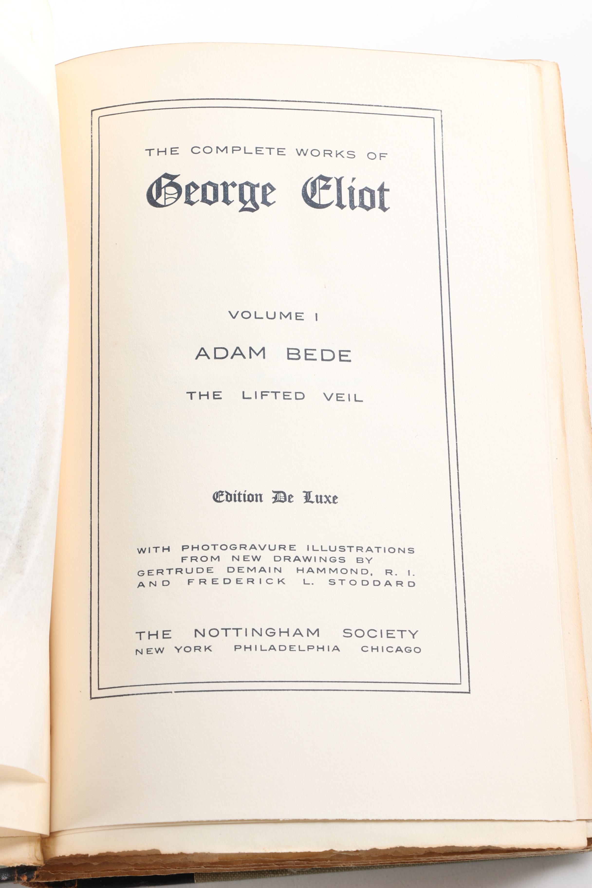 Limited Edition De Luxe "Complete Works of George Eliot" in Ten Volumes