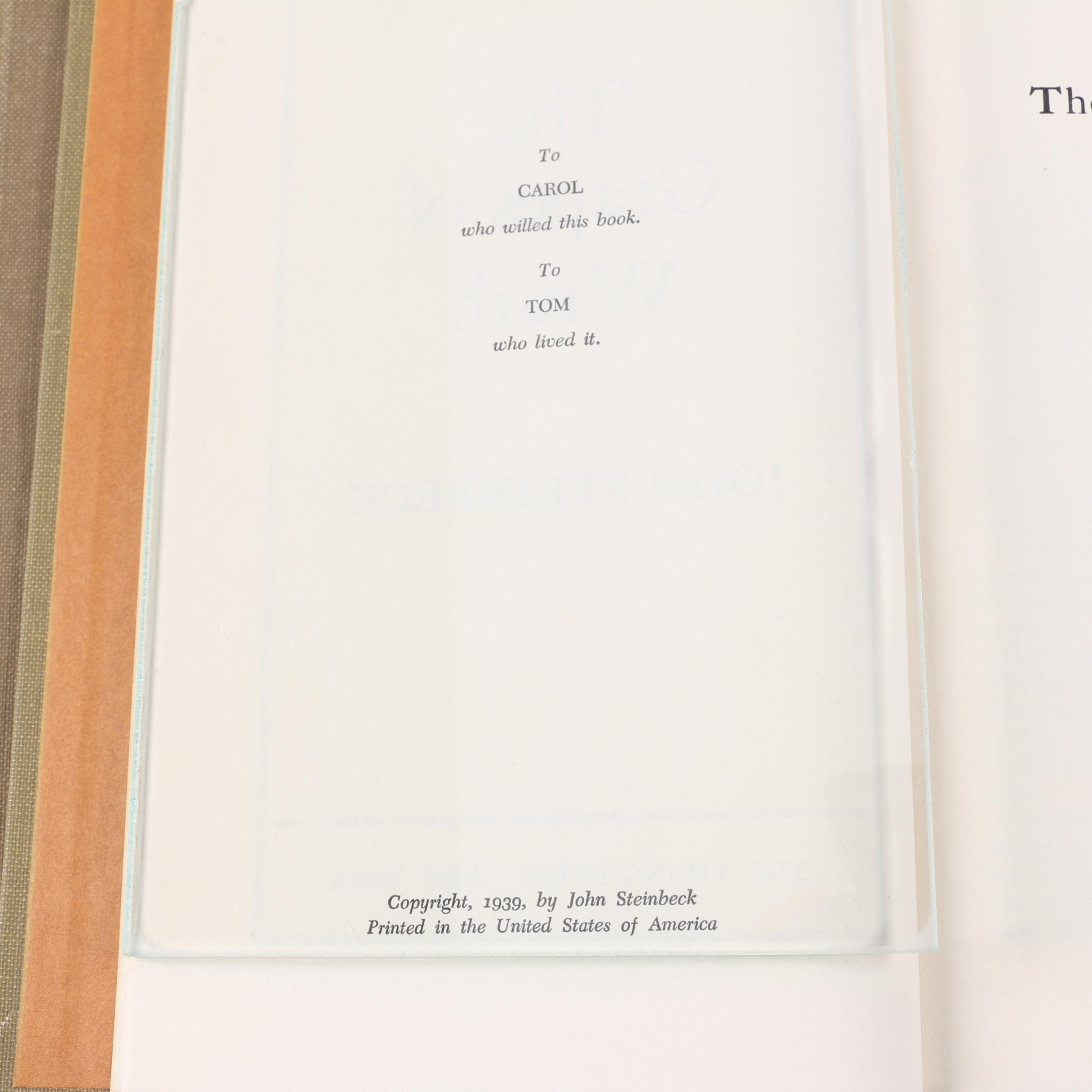 Hardcover Books of Fiction Including John Steinbeck