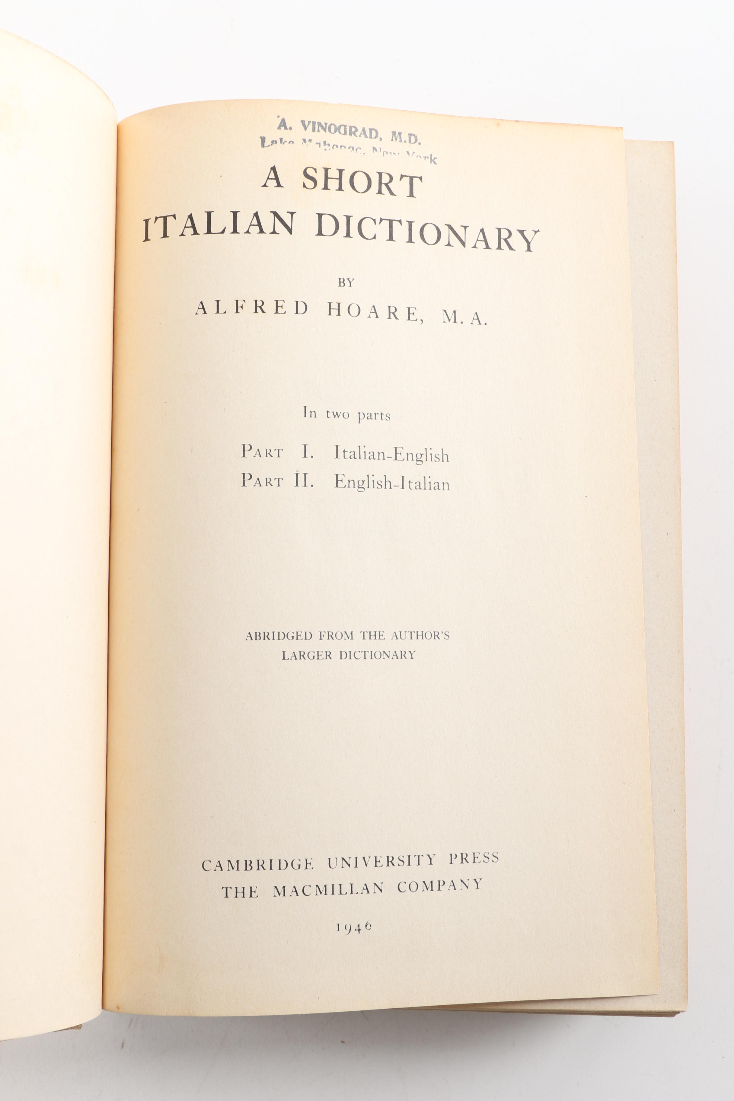 Italian Travel Guides and Dictionaries