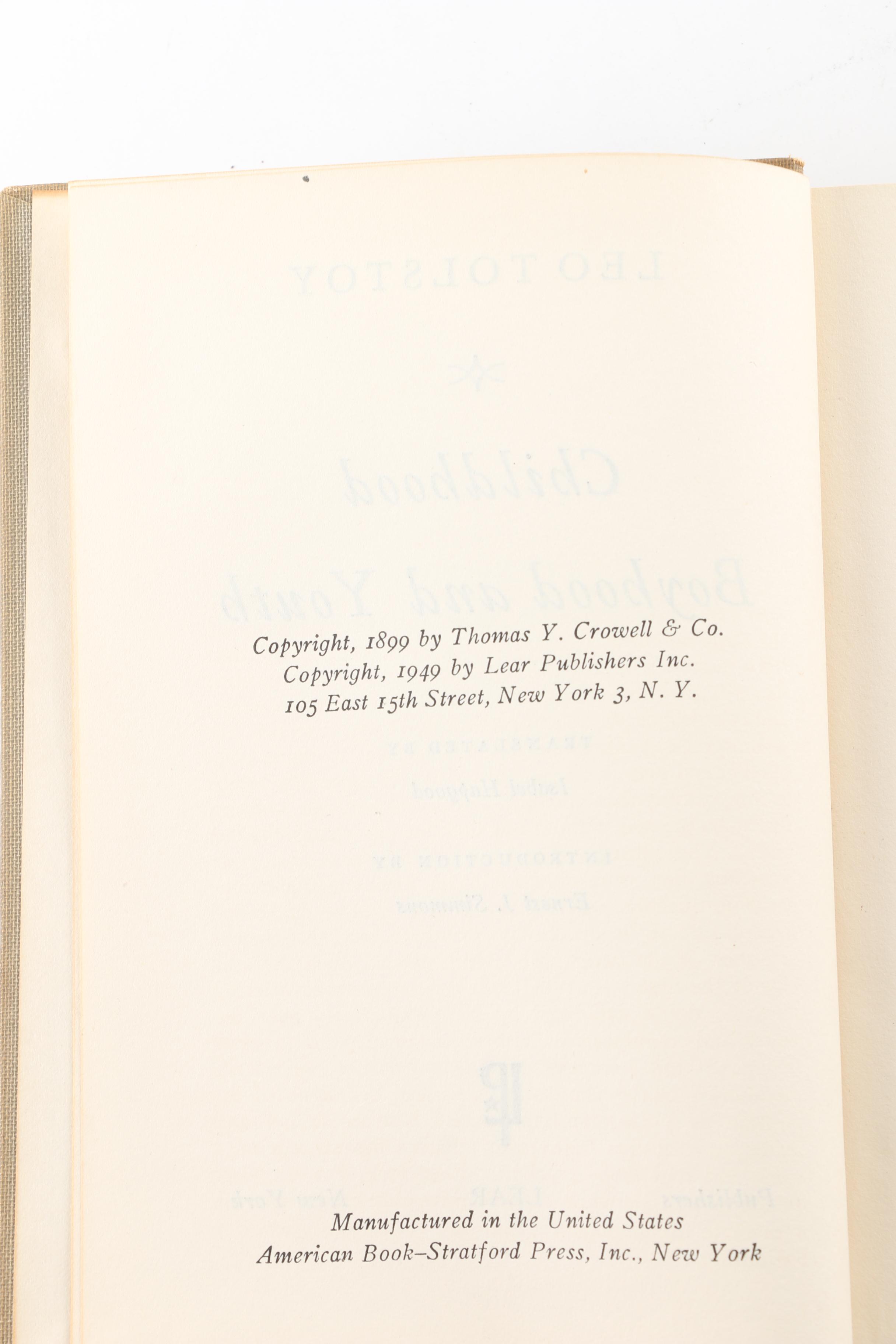 Pair of Leo Tolstoy Books