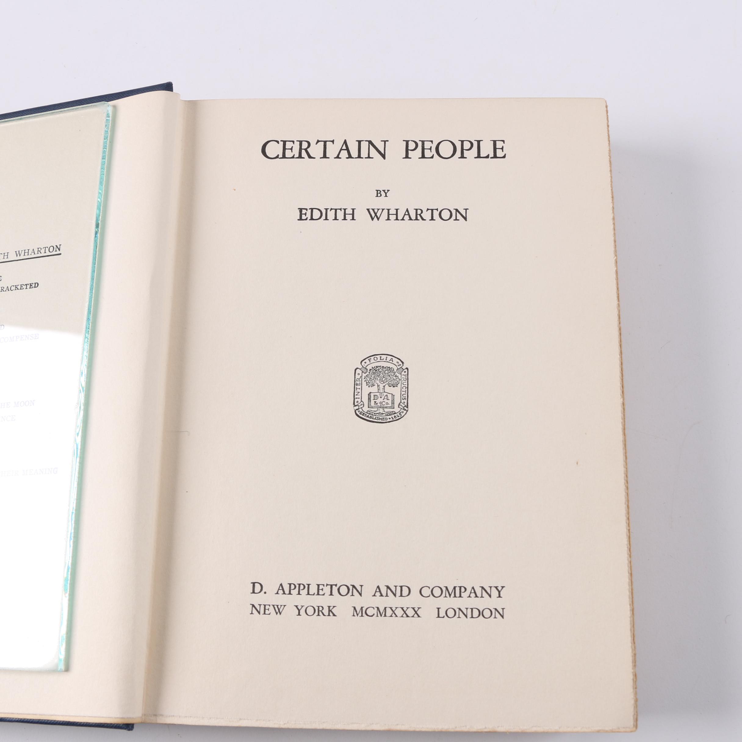 Vintage Edith Wharton Novels and Short Story Collections