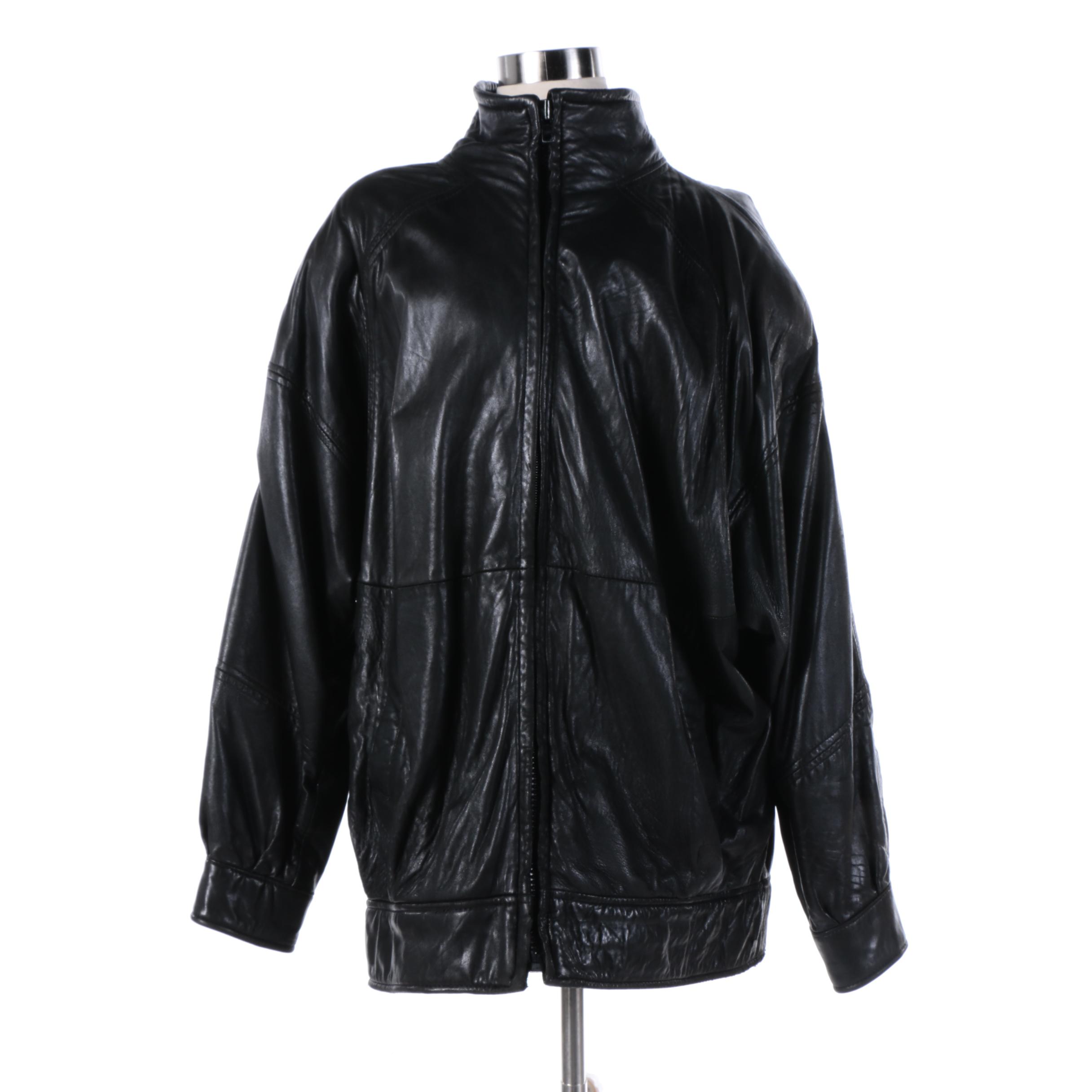 Women's Vintage Andrew Marc Black Leather Jacket