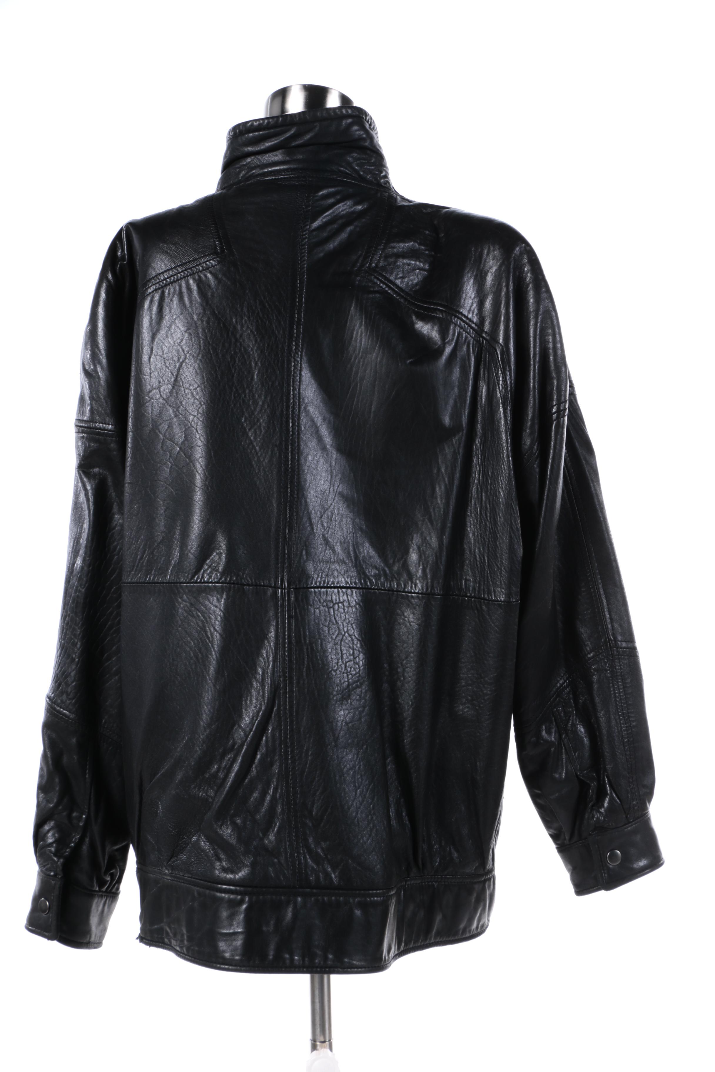 Women's Vintage Andrew Marc Black Leather Jacket