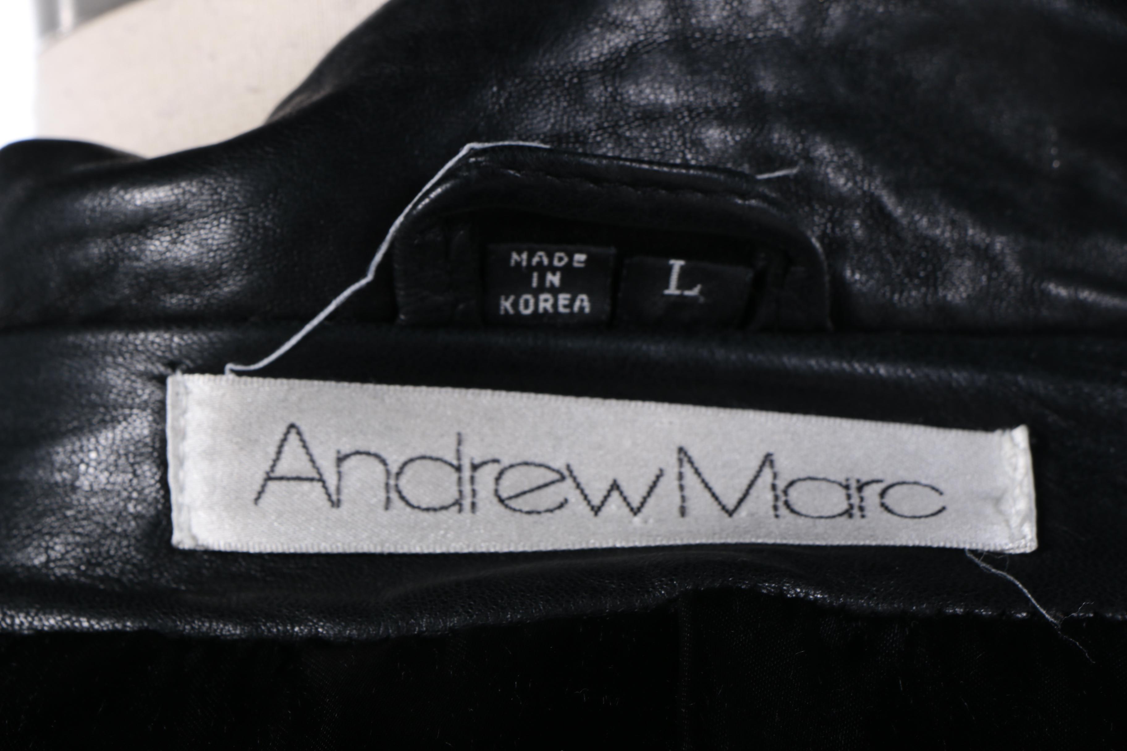 Women's Vintage Andrew Marc Black Leather Jacket