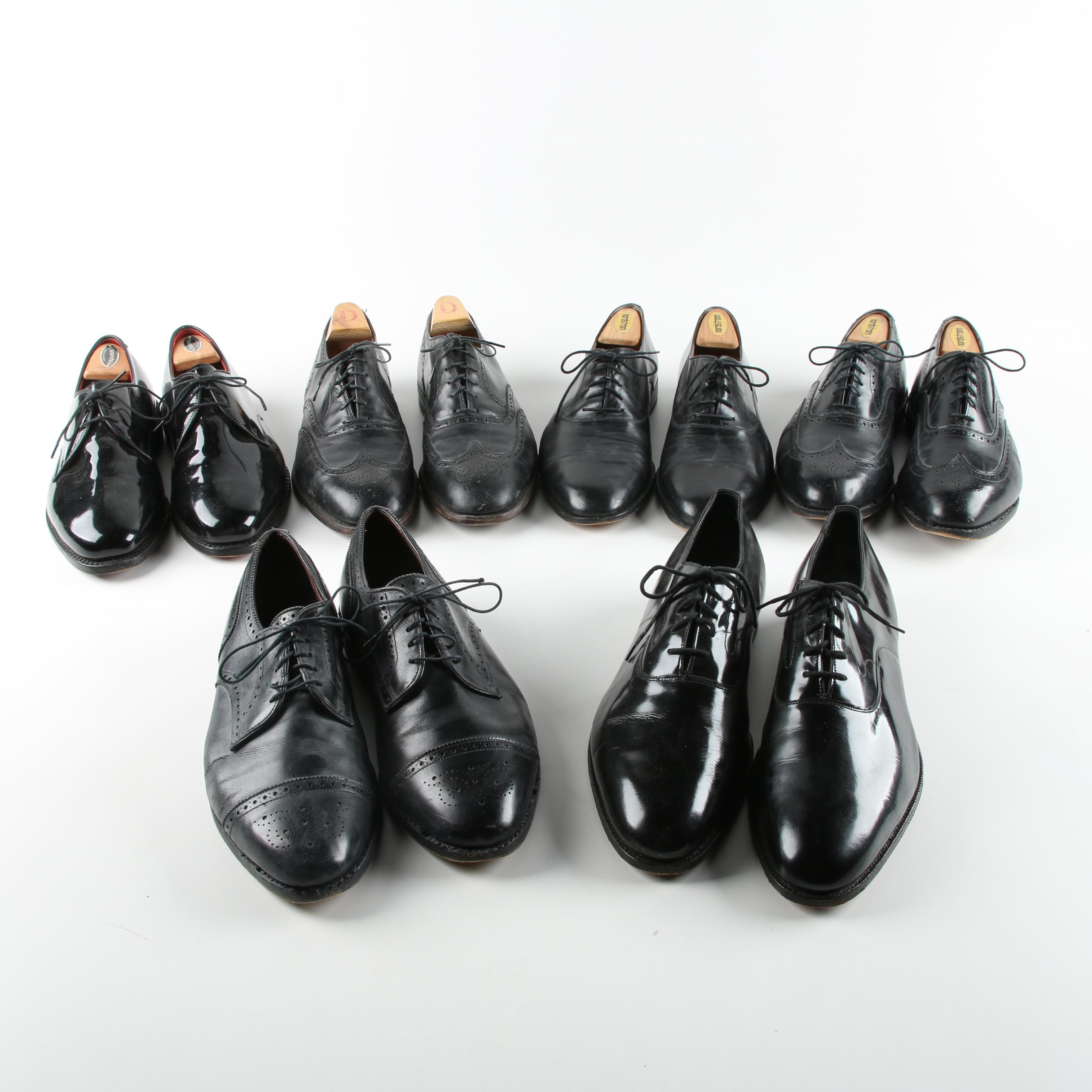 Men's Black Leather Dress Shoes Including Brooks Brothers and Elli Borgioli