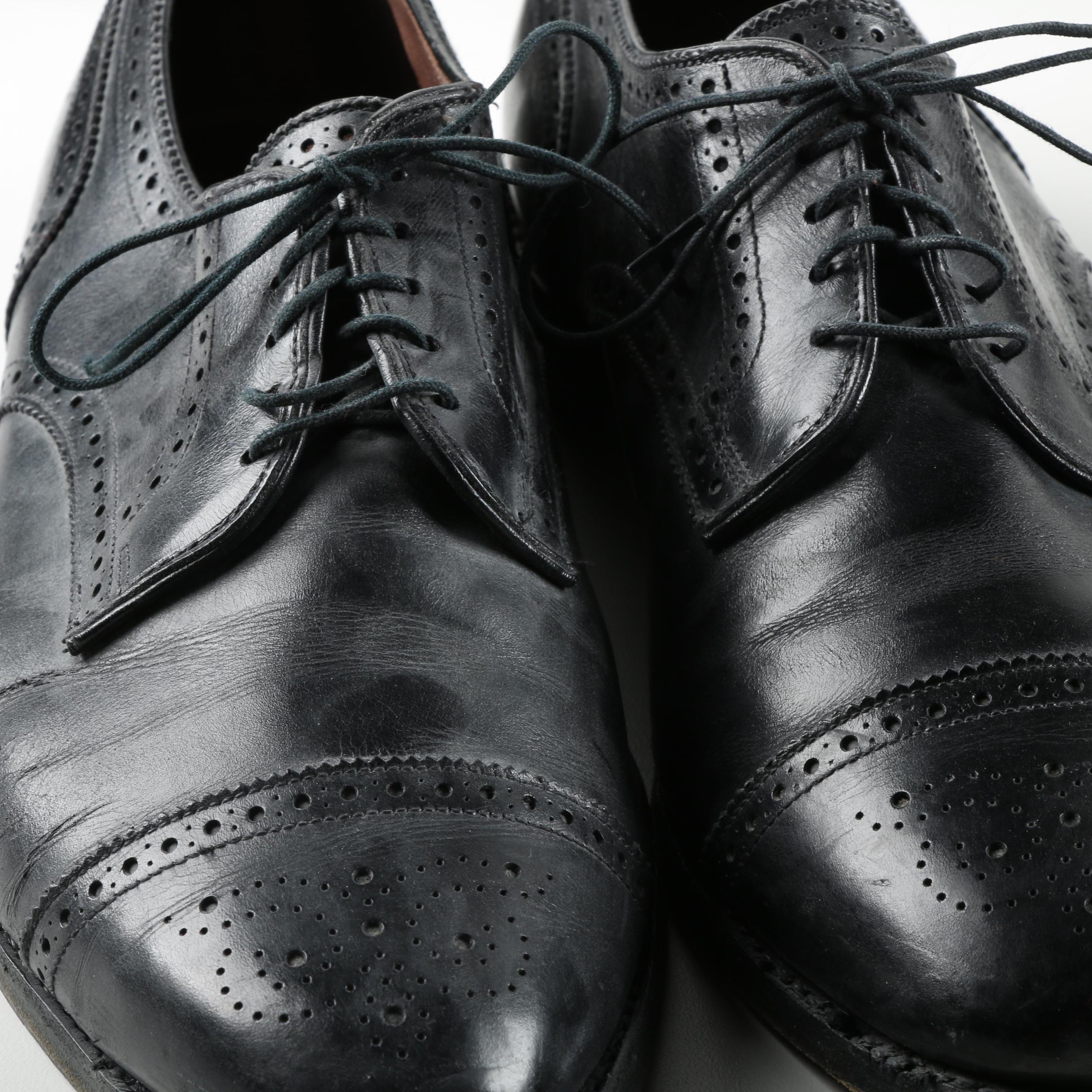 Men's Black Leather Dress Shoes Including Brooks Brothers and Elli Borgioli