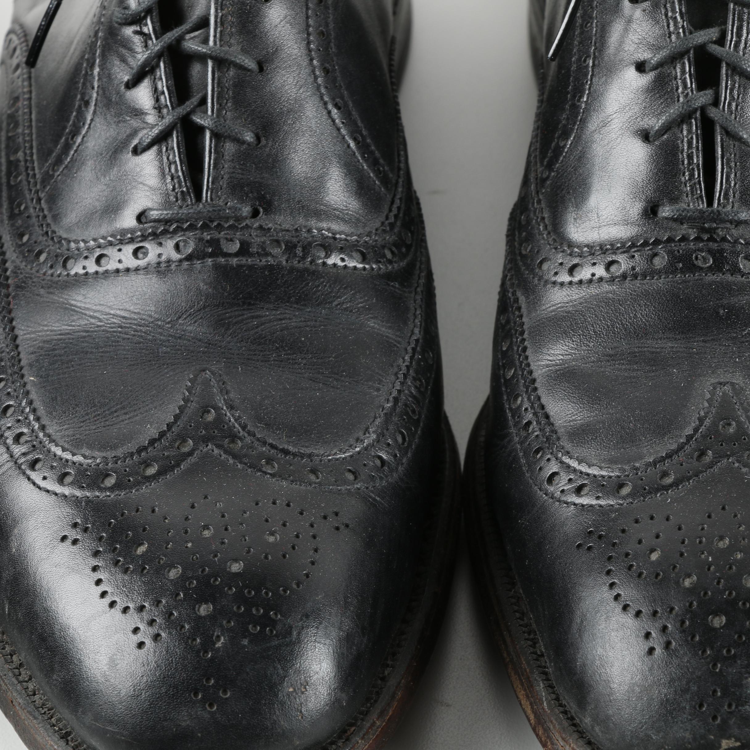 Men's Black Leather Dress Shoes Including Brooks Brothers and Elli Borgioli