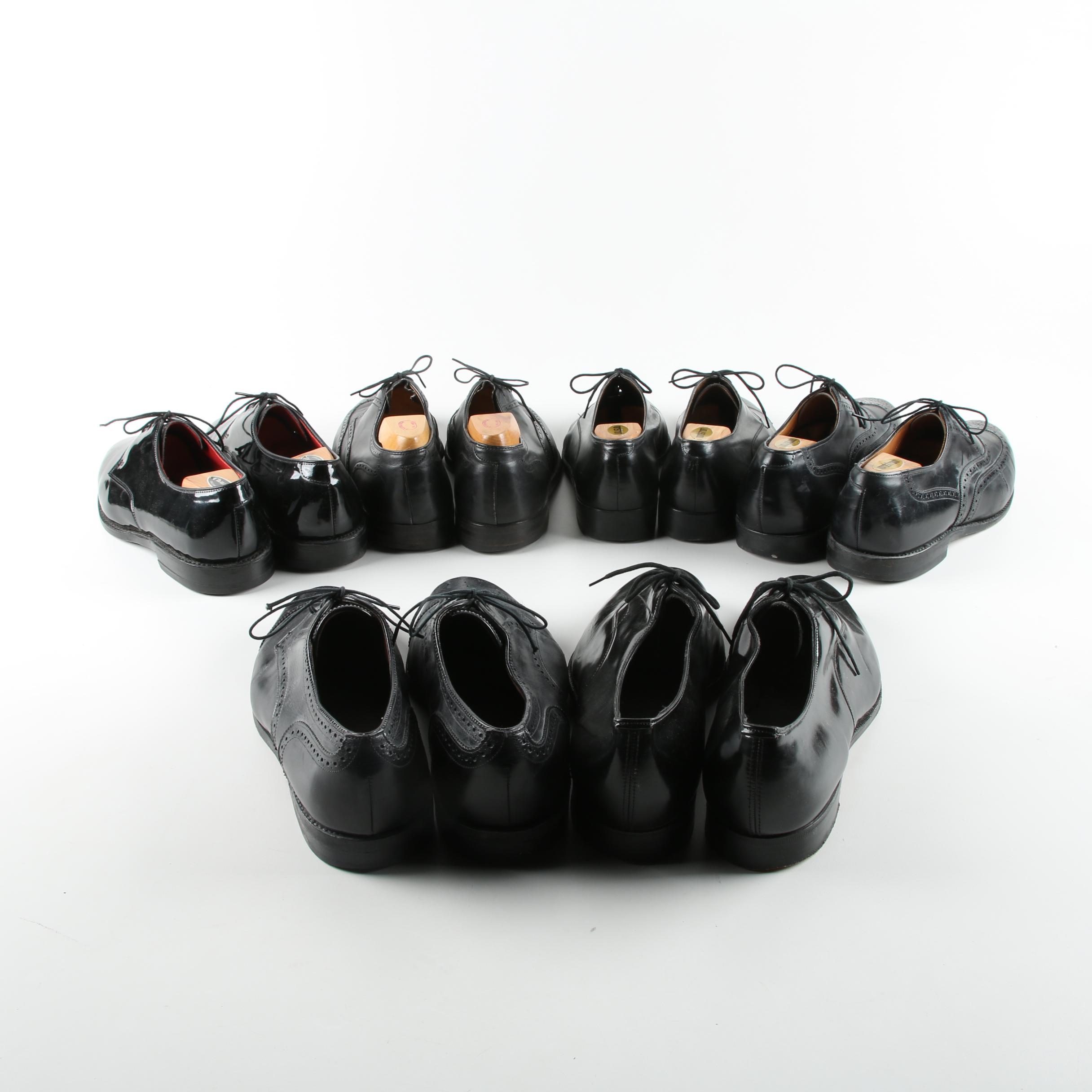 Men's Black Leather Dress Shoes Including Brooks Brothers and Elli Borgioli