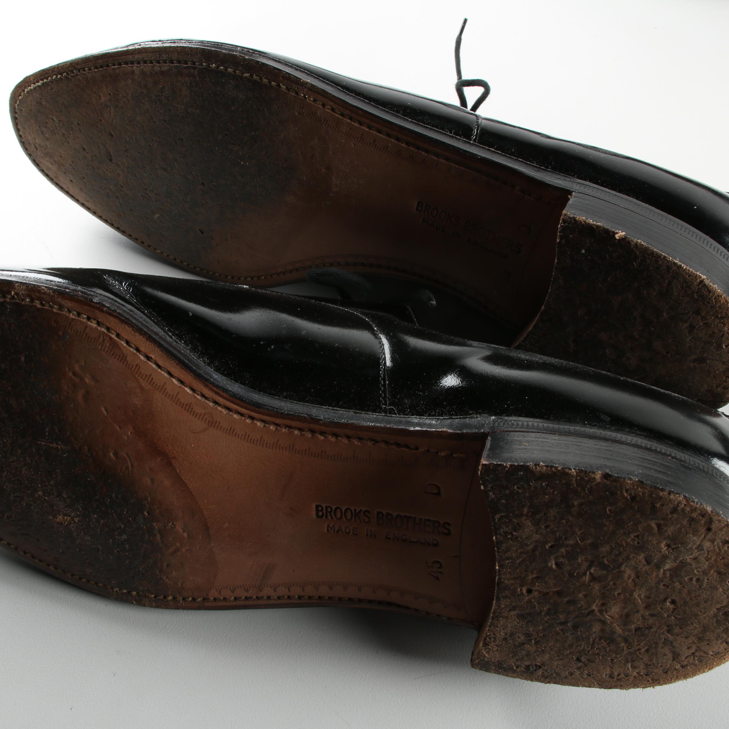 Men's Black Leather Dress Shoes Including Brooks Brothers and Elli Borgioli