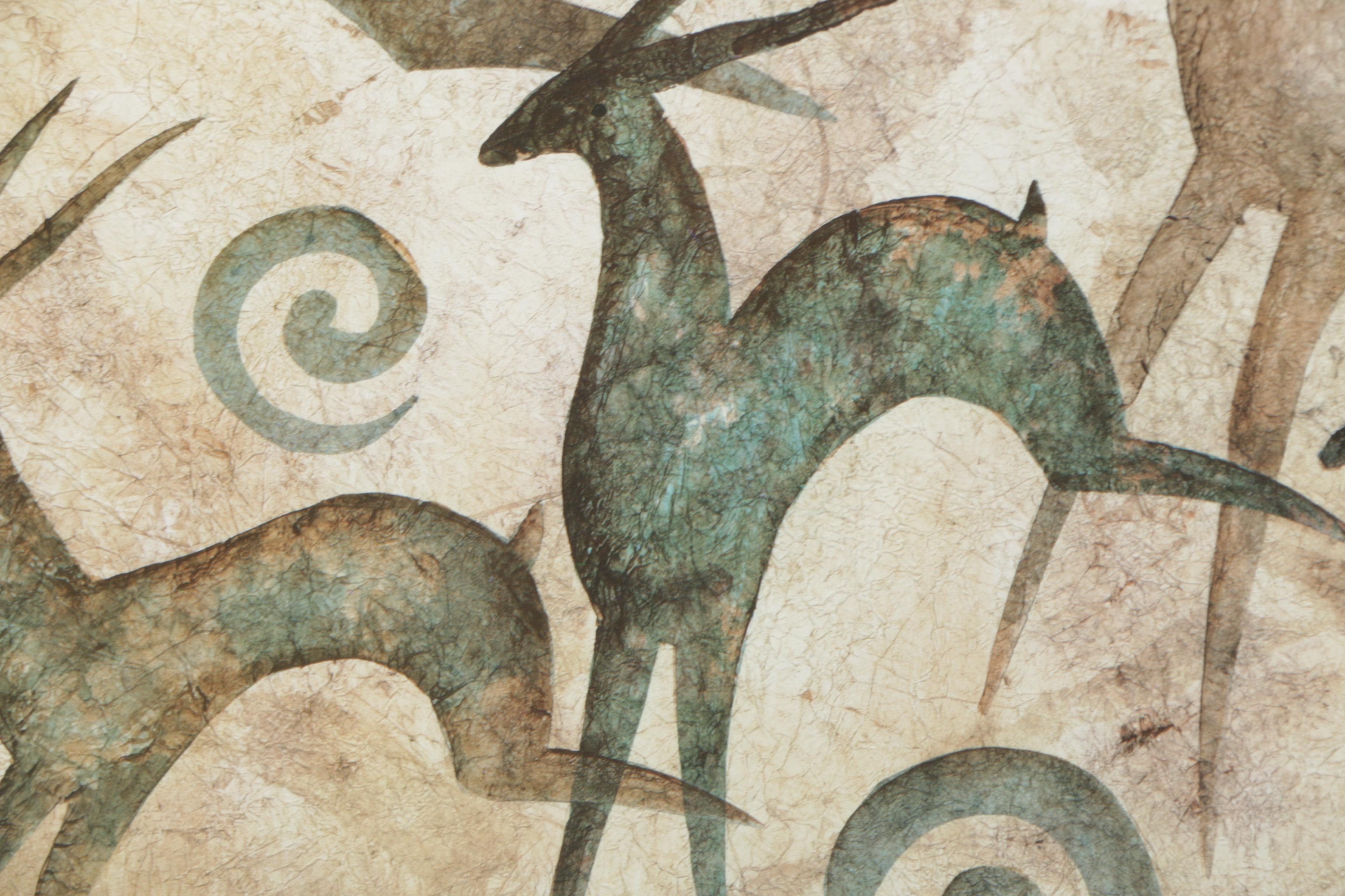 Offset Lithograph After Raya "Leaping Antelope"