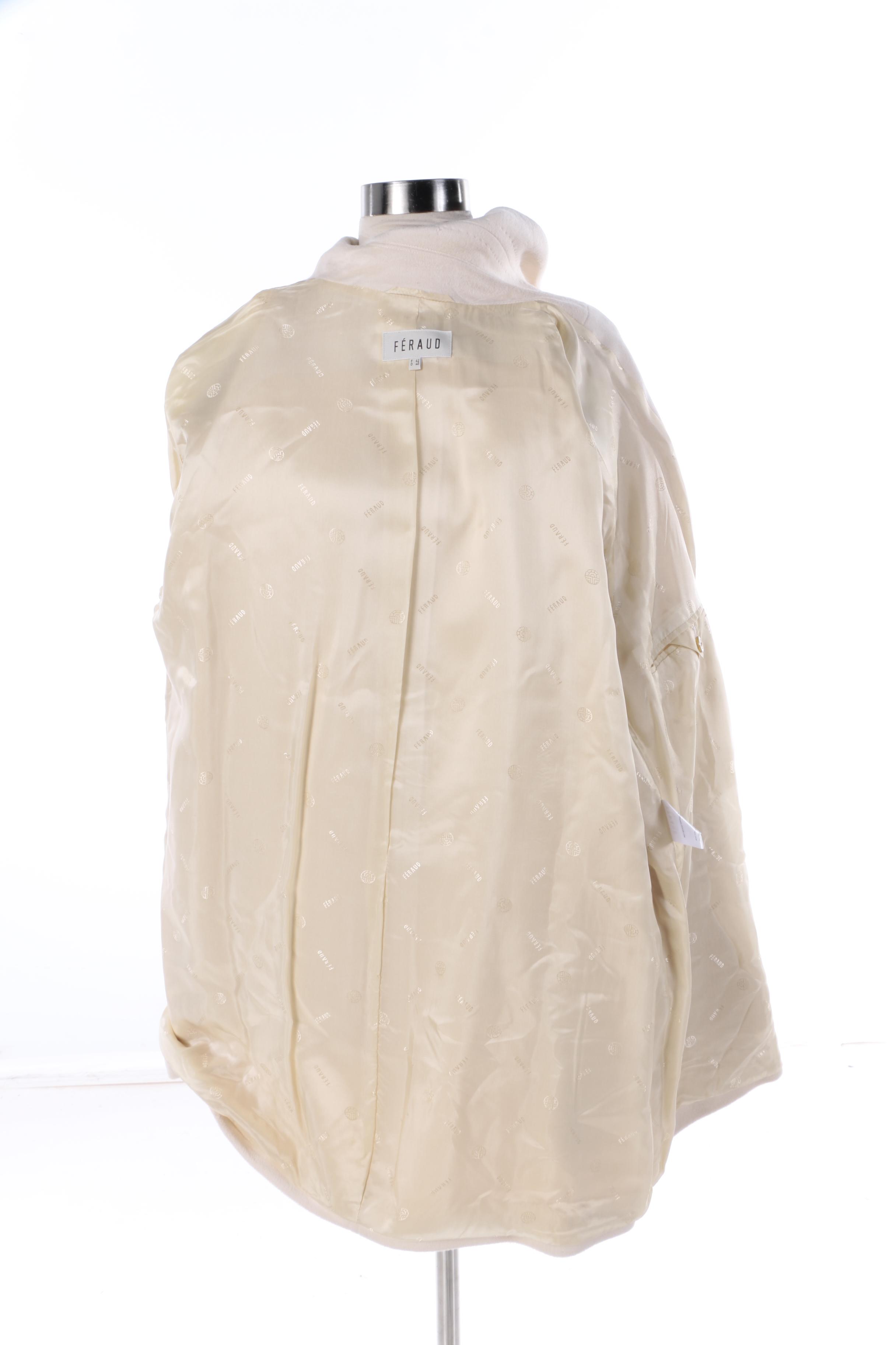 Women's Louis Fèraud Off-White Wool Coat