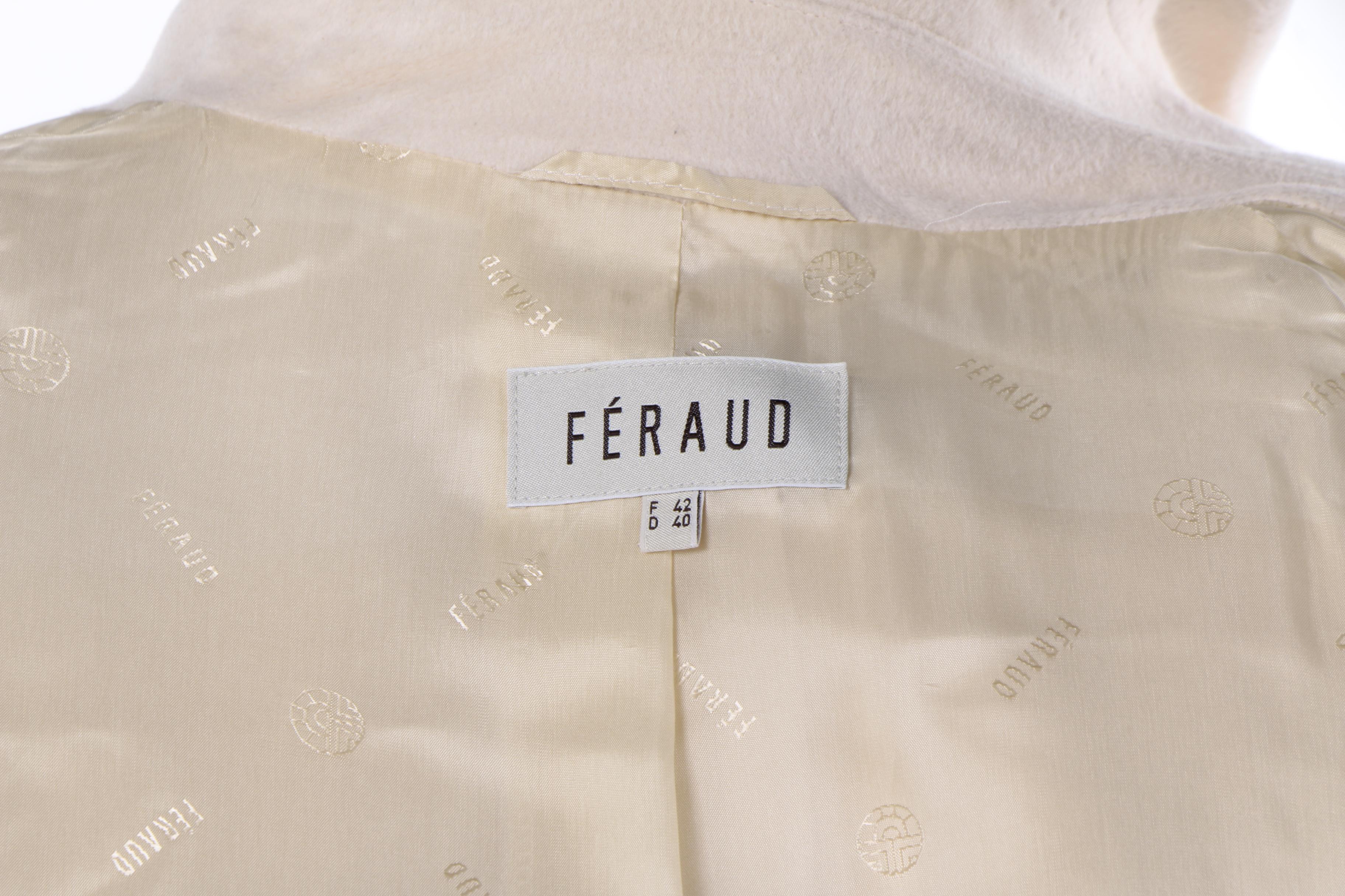 Women's Louis Fèraud Off-White Wool Coat