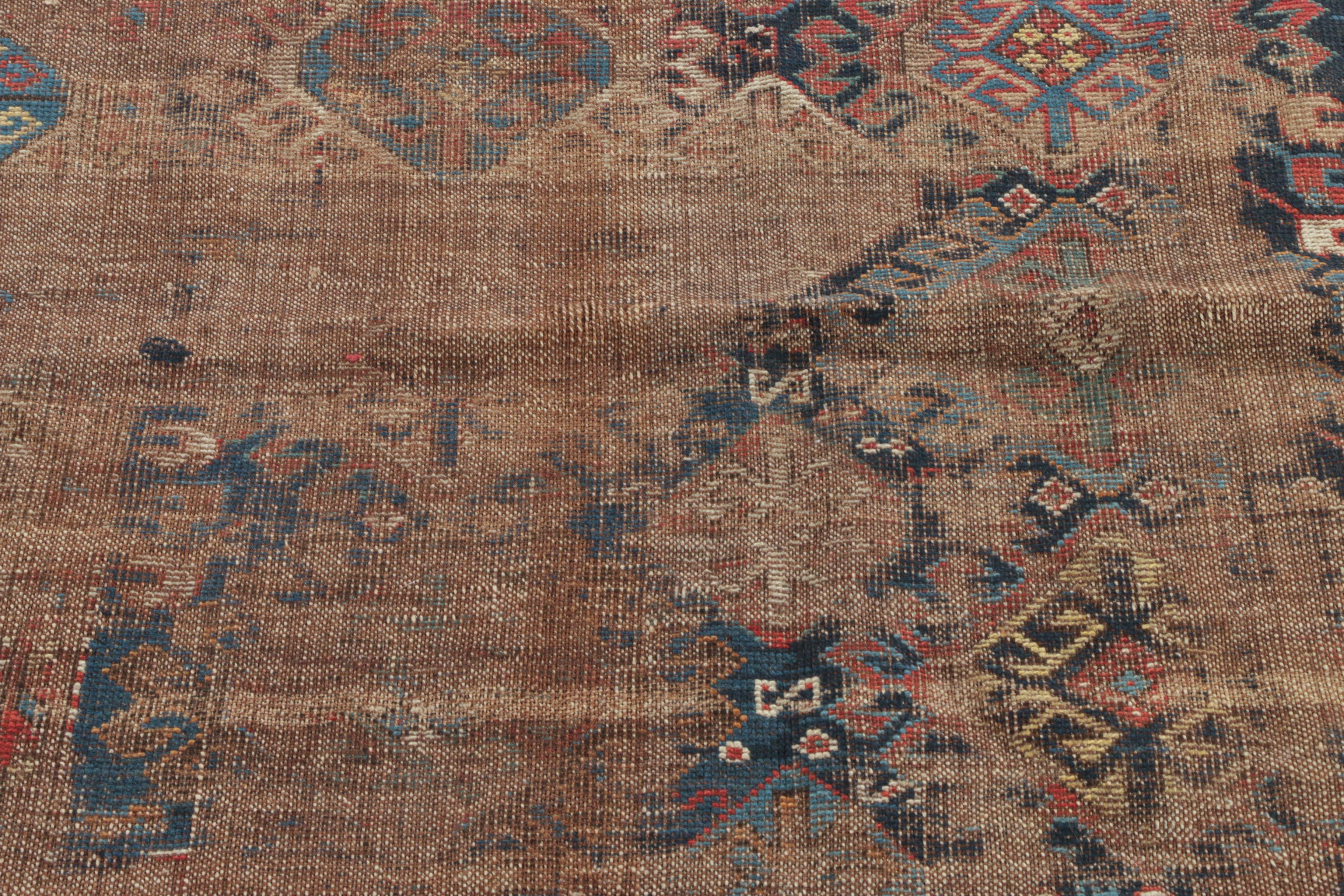 Antique Handwoven Caucasian Wool Area Rug