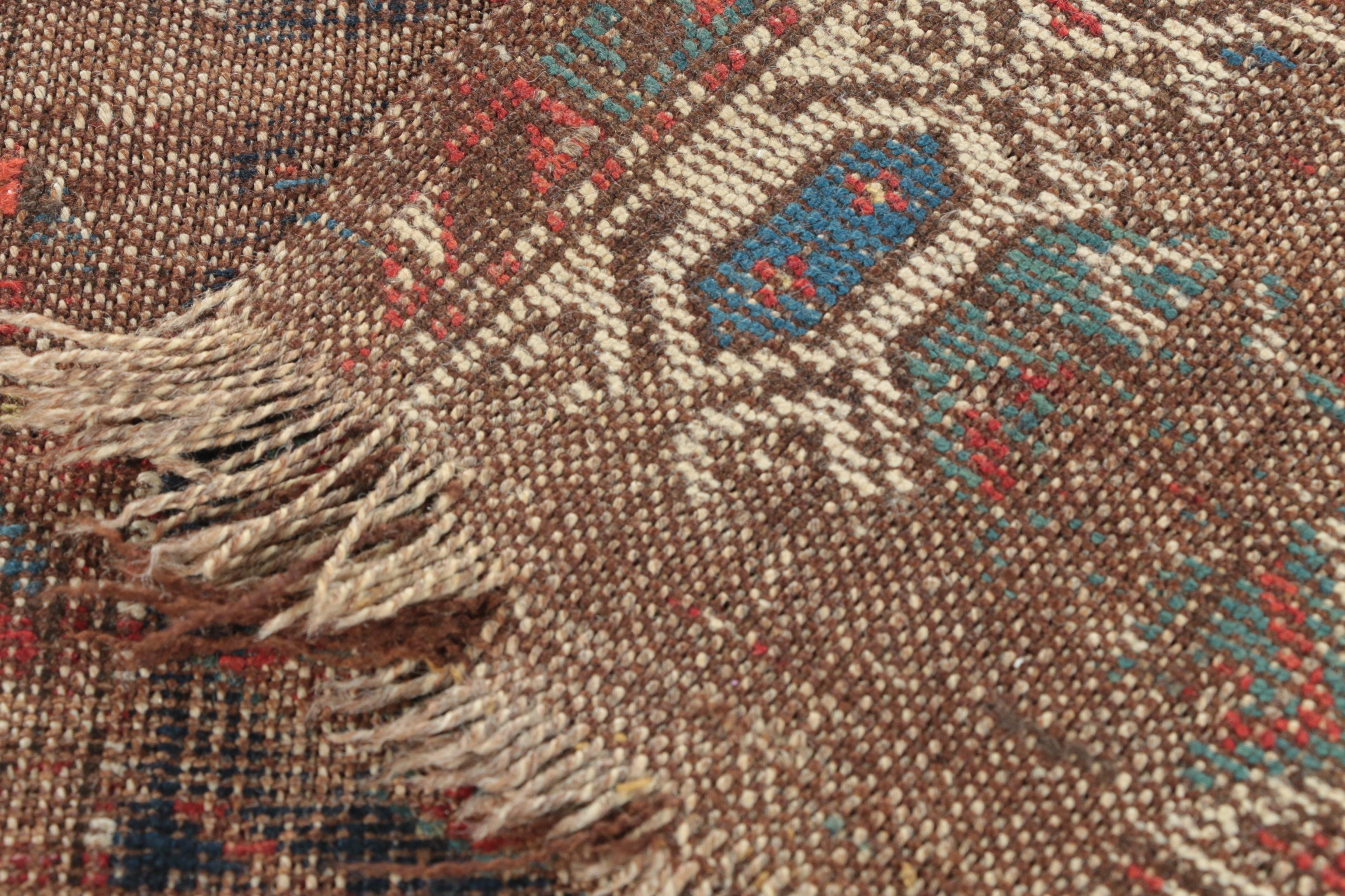 Antique Handwoven Caucasian Wool Area Rug