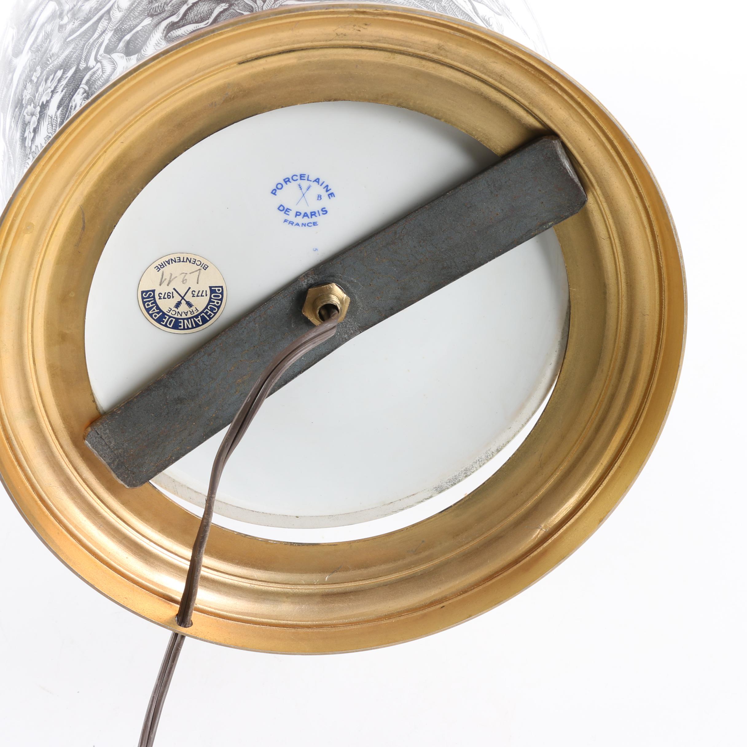 Porcelaine De Paris French Table Lamp