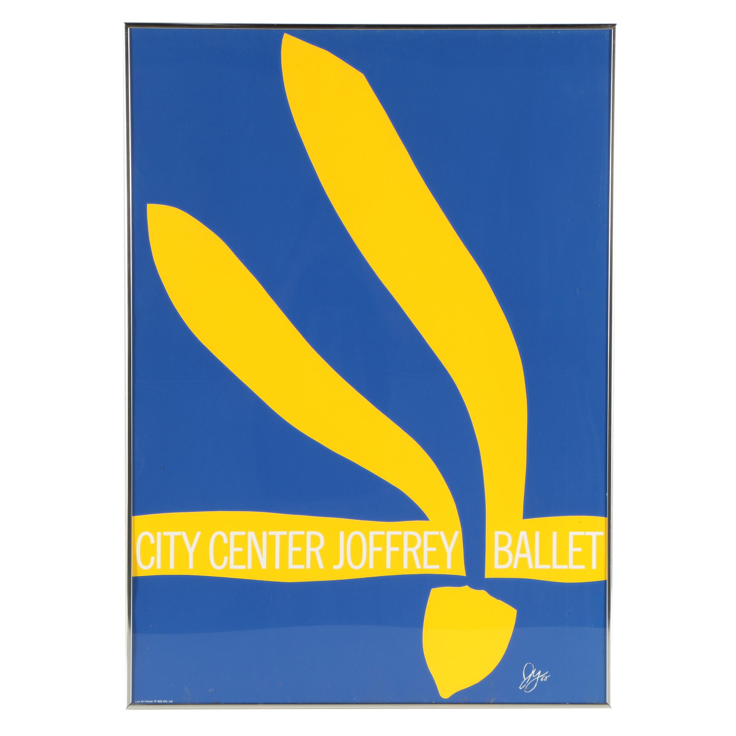 City Center Joffrey Ballet 1968 Serigraph Poster After Jack Youngerman