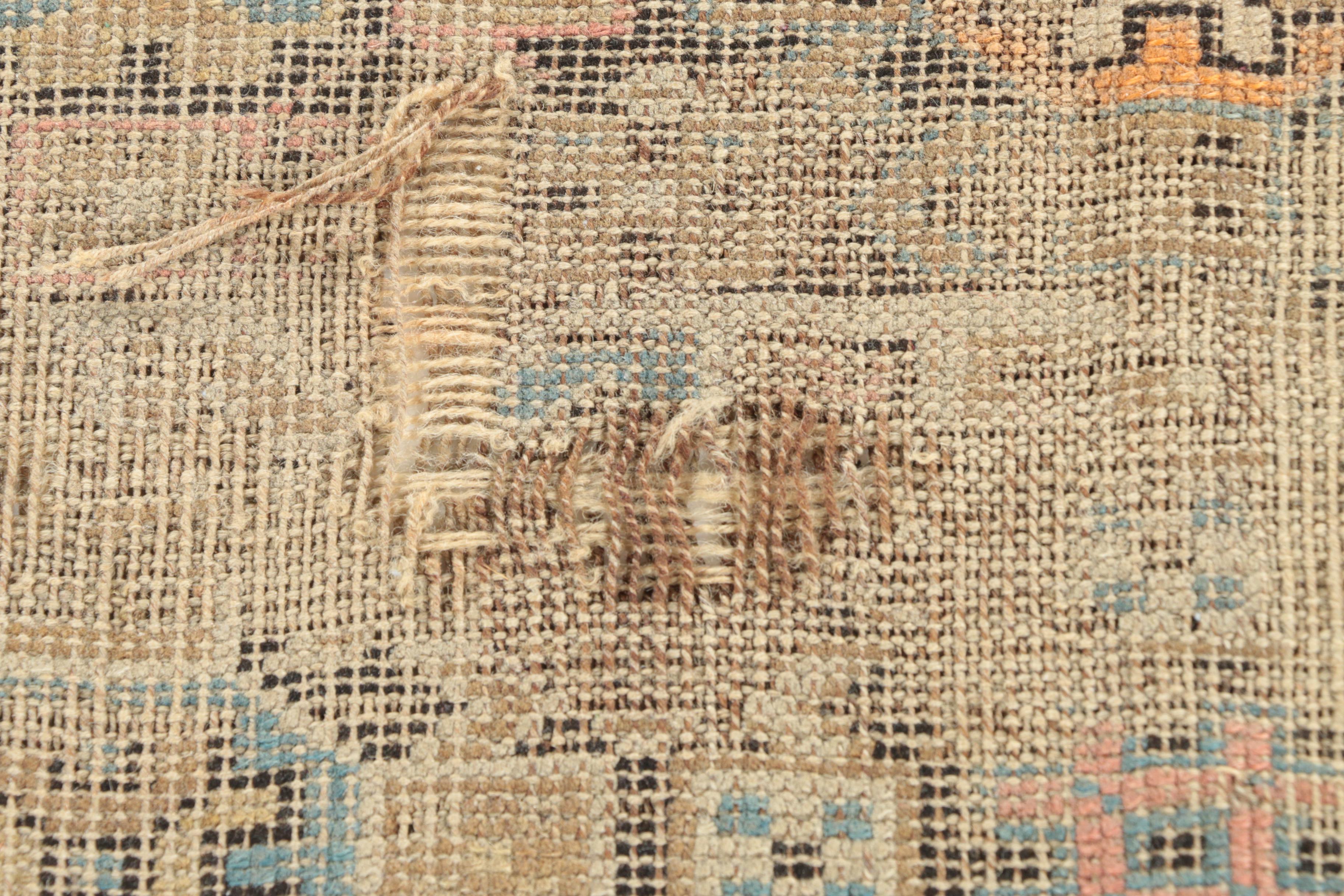 Antique Handwoven Caucasian Kuba Wool Accent Rug